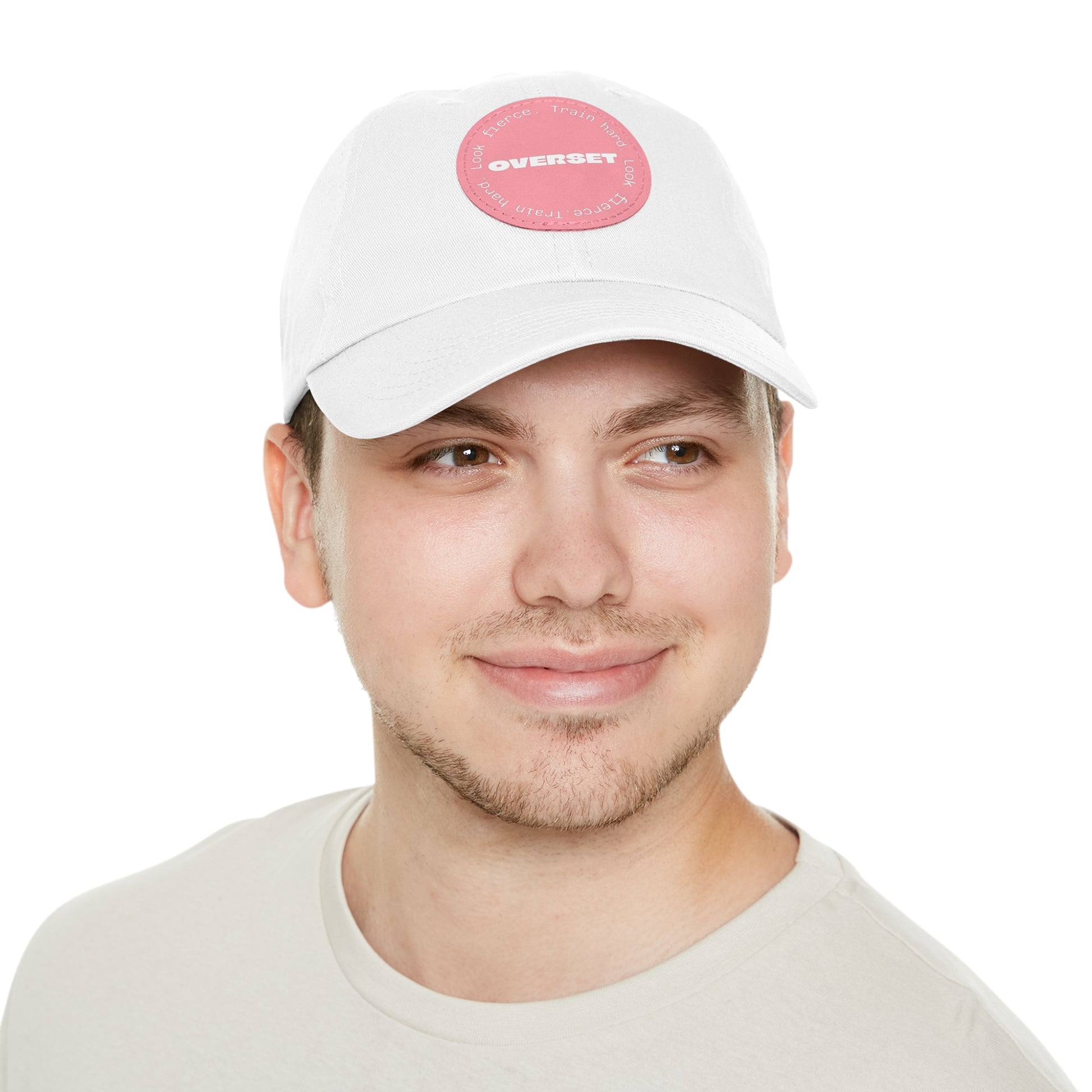 Casquette Dad Style Casual OVERSET™ – Patch Cuir Vegan et Broderie “Train Hard Look Fierce”, Unisexe | Divers Coloris