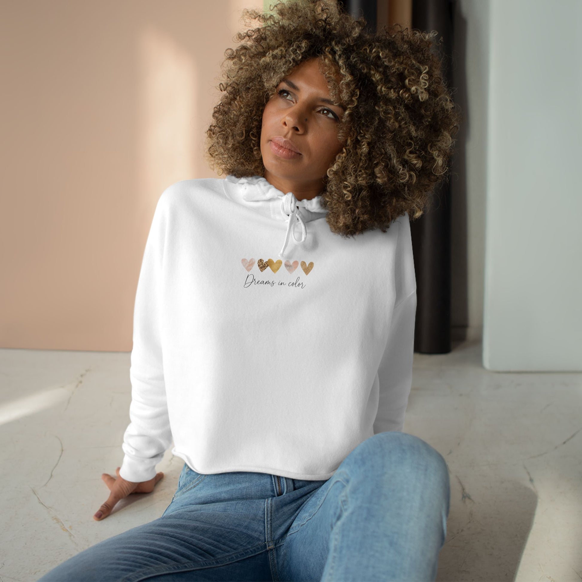Hoodie Court Femme Love Heart