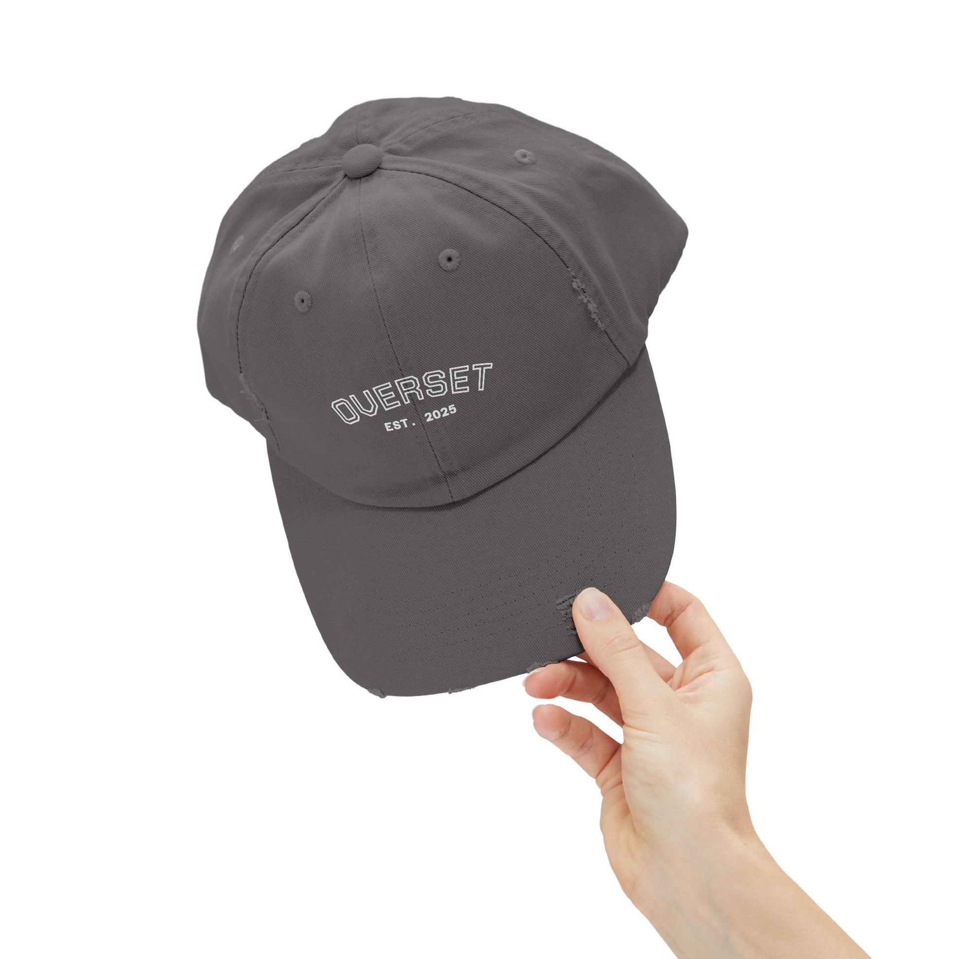 Casquette Distressed Unisexe OVERSET™ – Style Streetwear Effet Vintage, Casual & Tendance