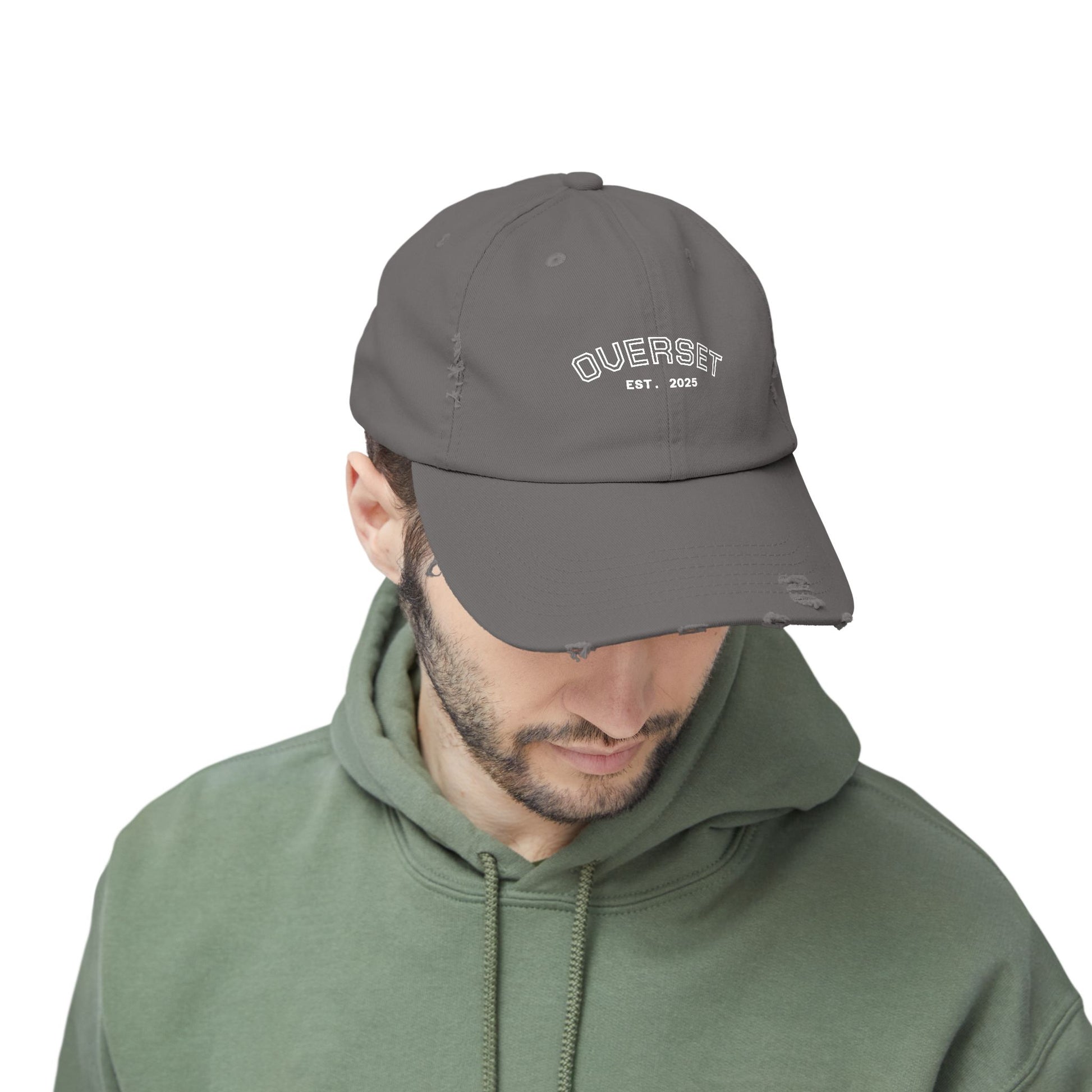 Casquette Distressed Unisexe OVERSET™ – Style Streetwear Effet Vintage, Casual & Tendance