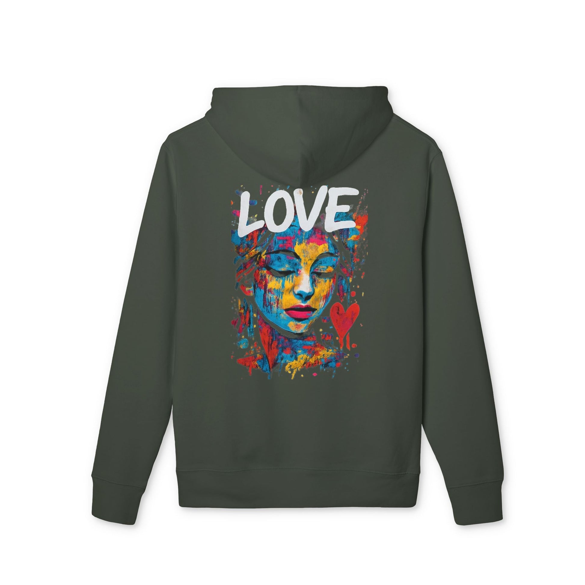 Sweat à Capuche Unisexe Love Art – Hoodie Graphique Coloré pour Amoureux de l’Art,