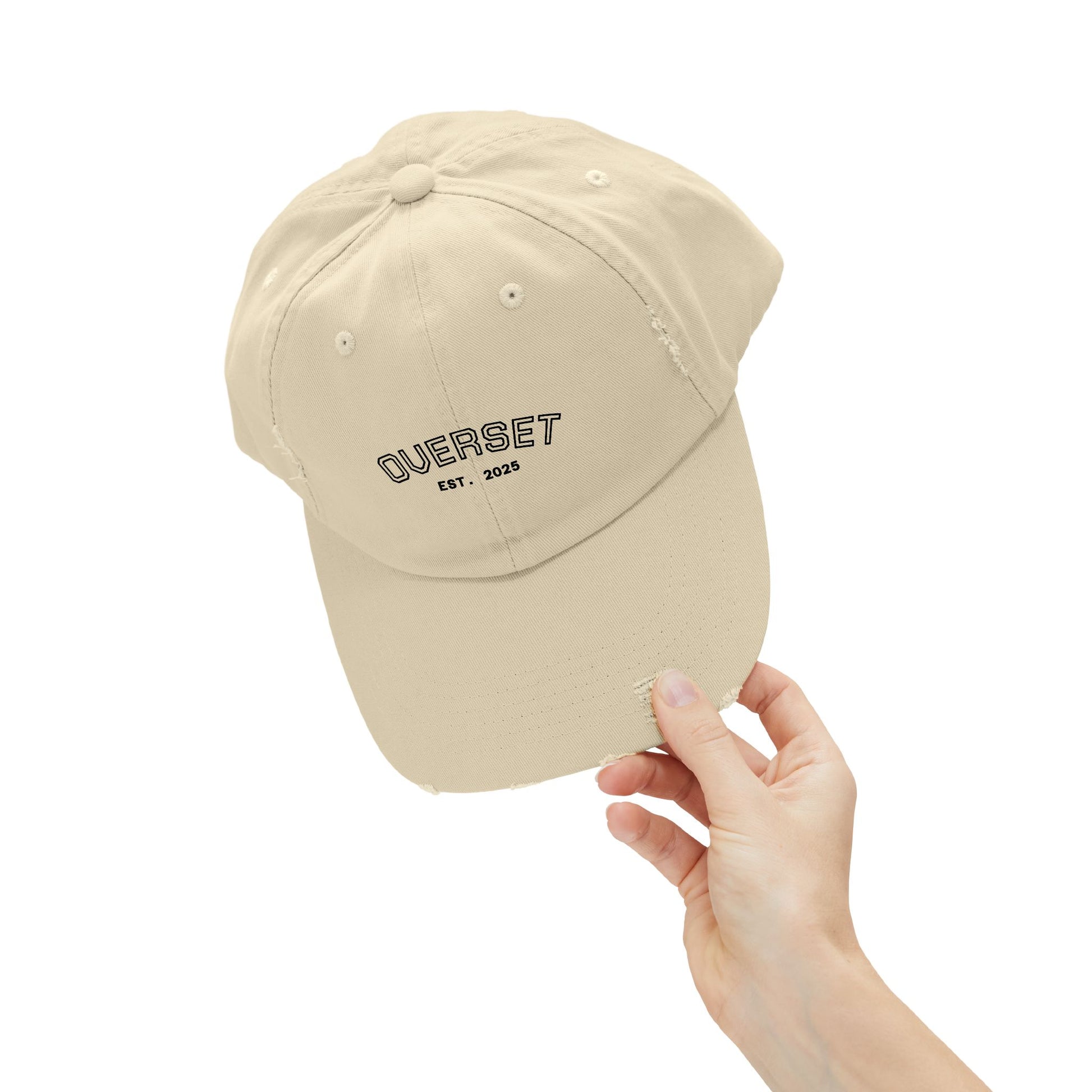 Casquette Distressed Unisexe OVERSET™ – Style Streetwear Effet Vintage, Casual & Tendance