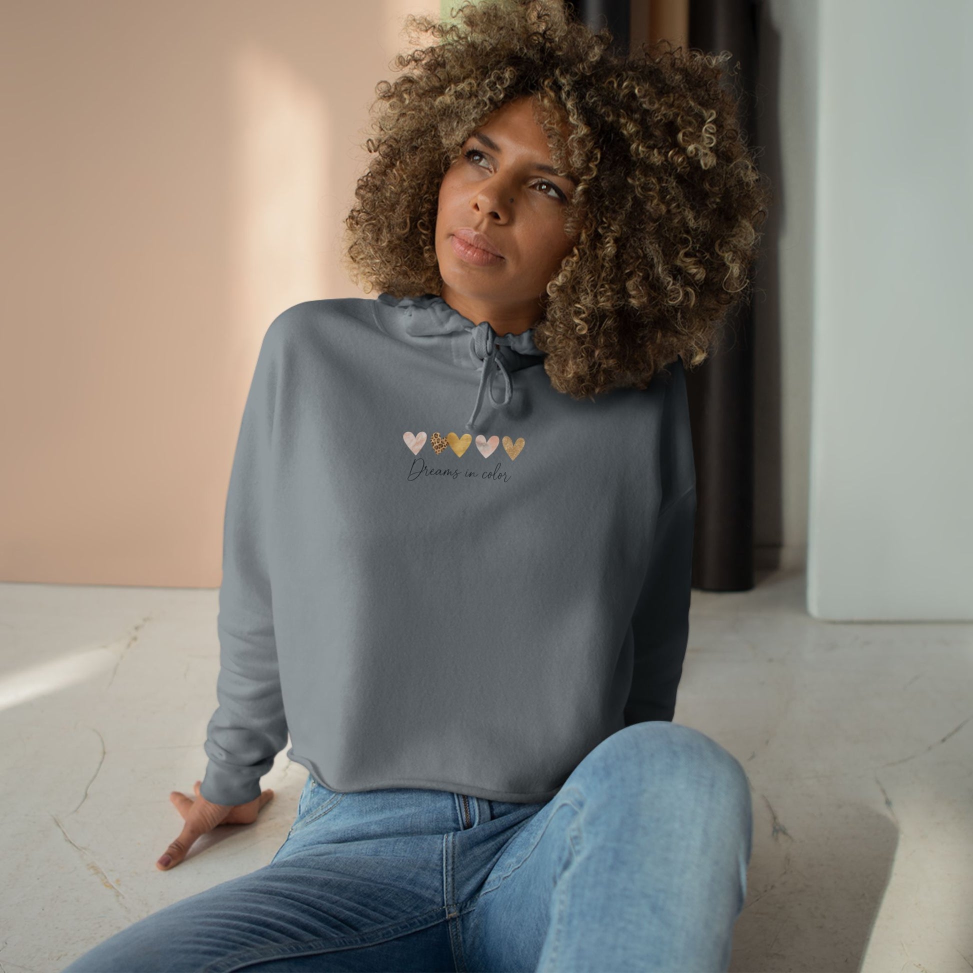 Hoodie Court Femme Love Heart