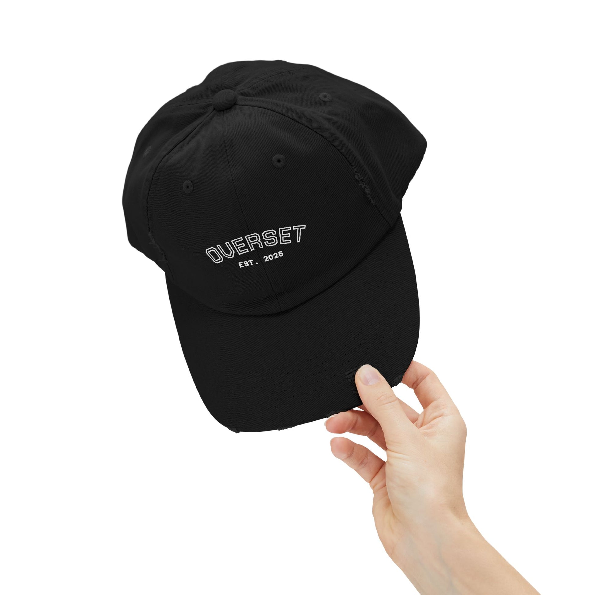 Casquette Distressed Unisexe OVERSET™ – Style Streetwear Effet Vintage, Casual & Tendance