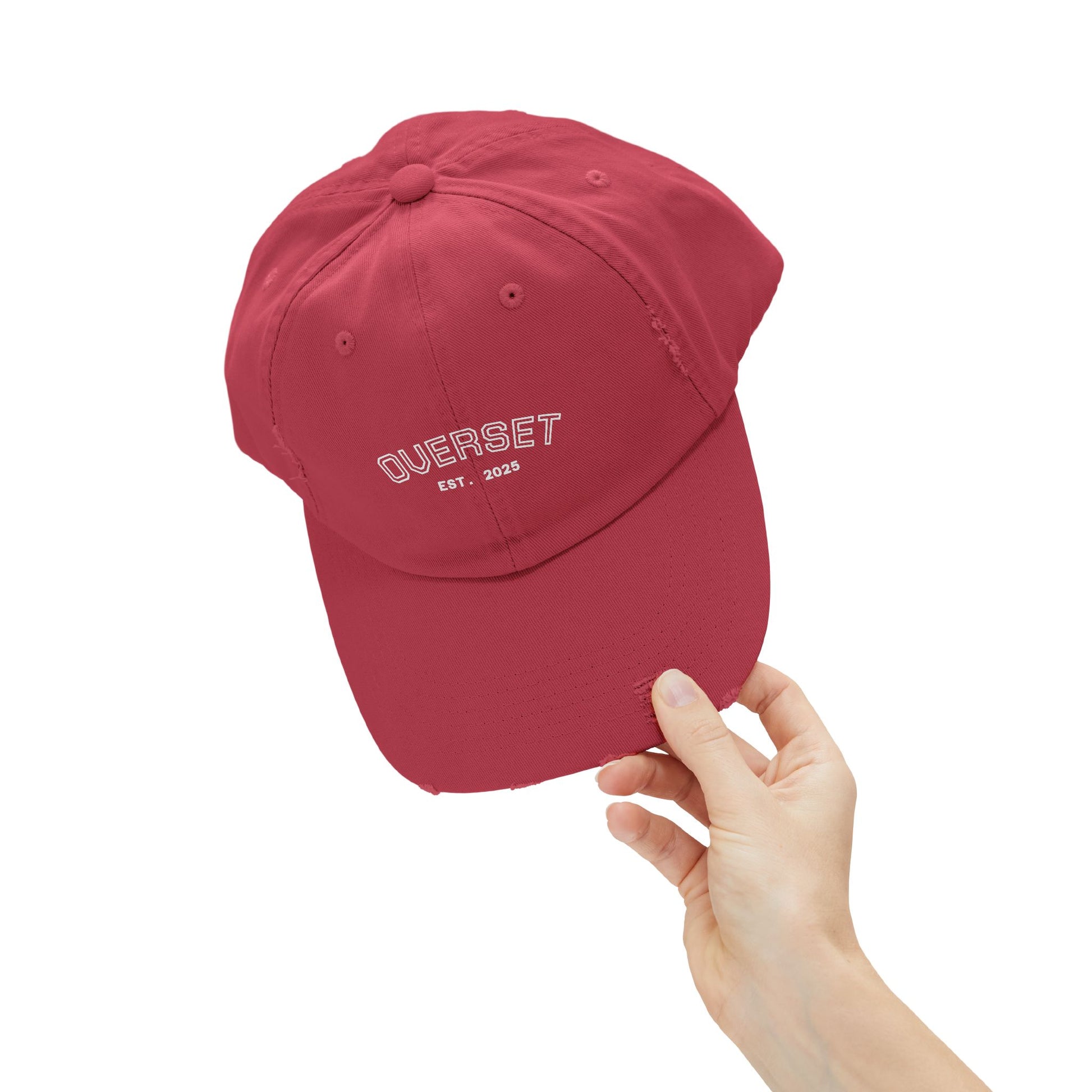 Casquette Distressed Unisexe OVERSET™ – Style Streetwear Effet Vintage, Casual & Tendance