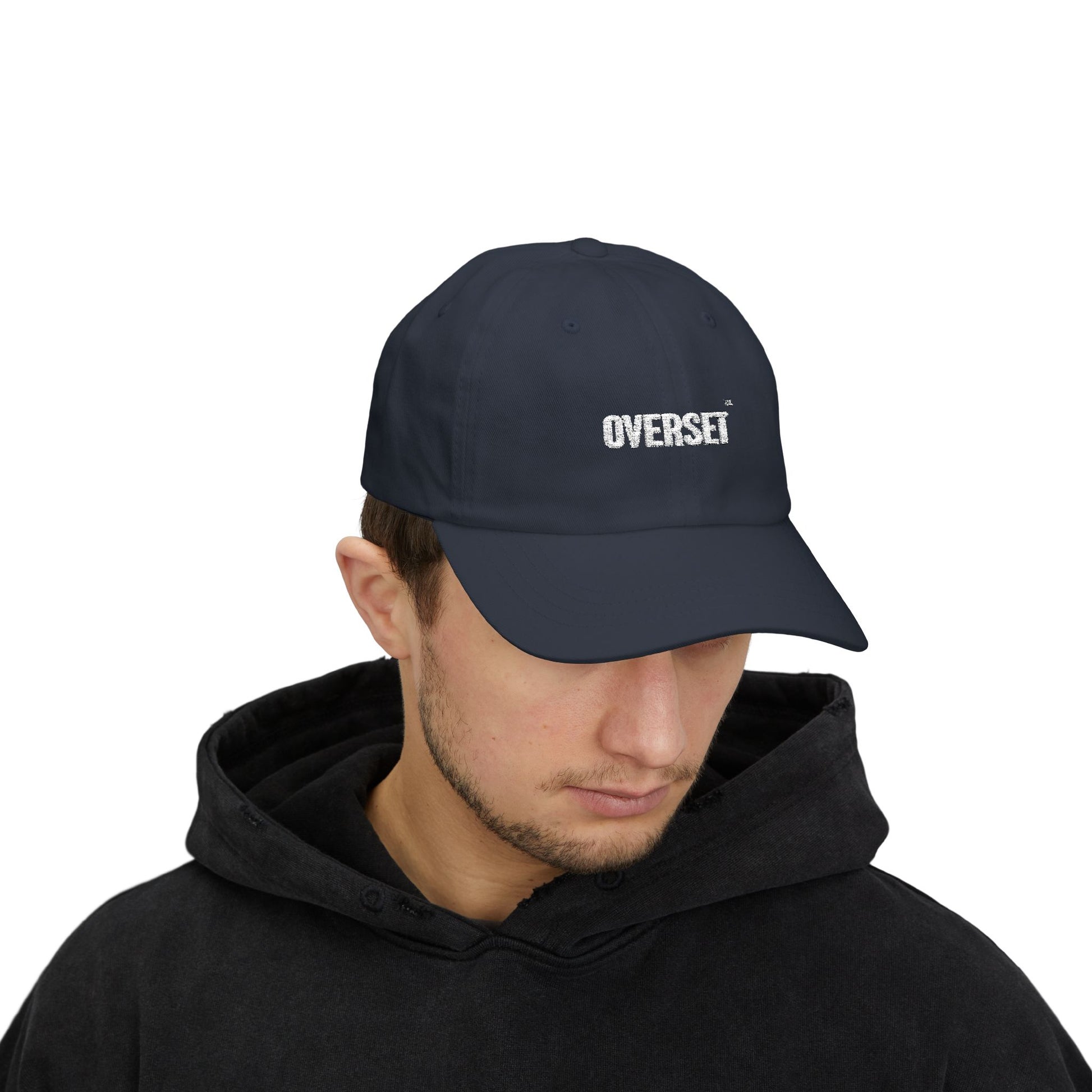 Casquette Dad OVERSET™ Classique Brodée – Coton Ajustable Unisexe | Noir, Bleu Marine & Gris