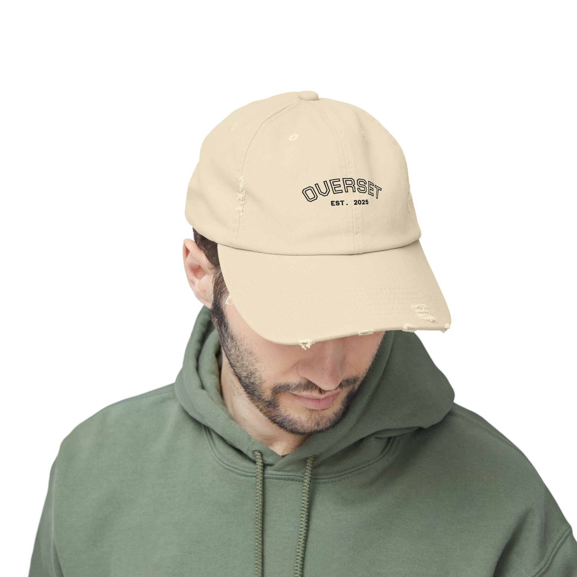 Casquette Distressed Unisexe OVERSET™ – Style Streetwear Effet Vintage, Casual & Tendance