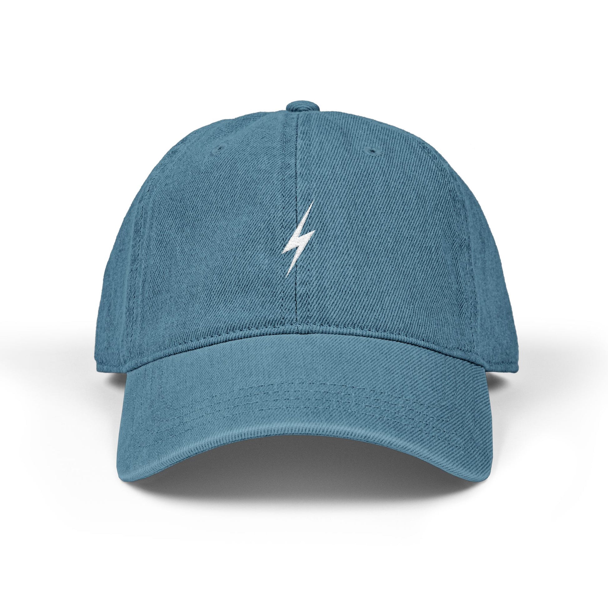 Casquette Éclair OVERSET™ – 100 % Coton, Style Streetwear Unisexe | Bleu Denim