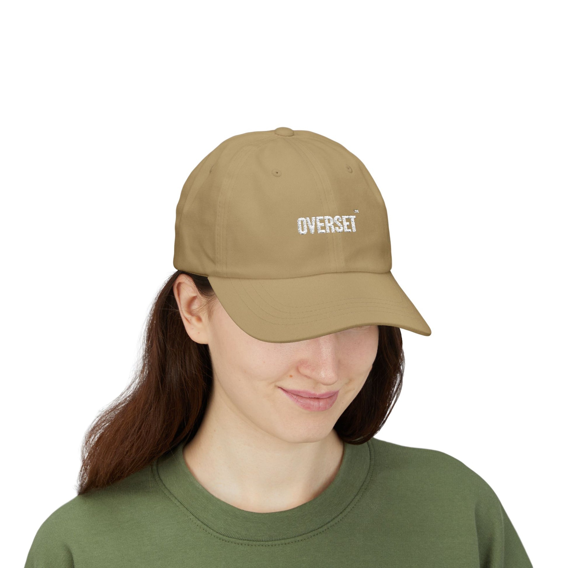 Casquette Dad OVERSET™ Classique Brodée – Coton Ajustable Unisexe | Green Camo & Khaki