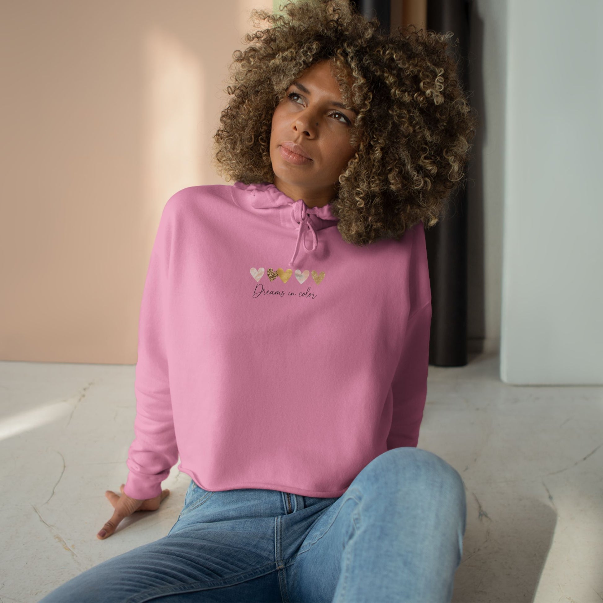 Hoodie Court Femme Love Heart
