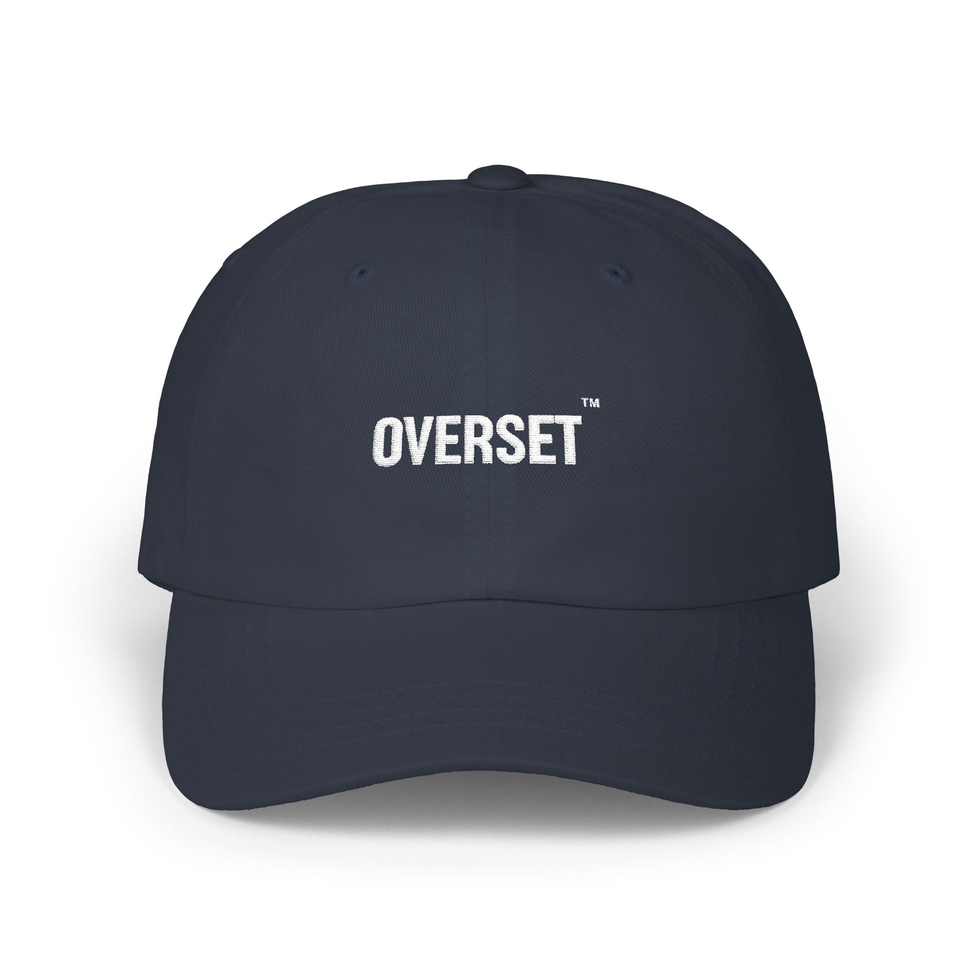Casquette Dad OVERSET™ Classique Brodée – Coton Ajustable Unisexe | Noir, Bleu Marine & Gris