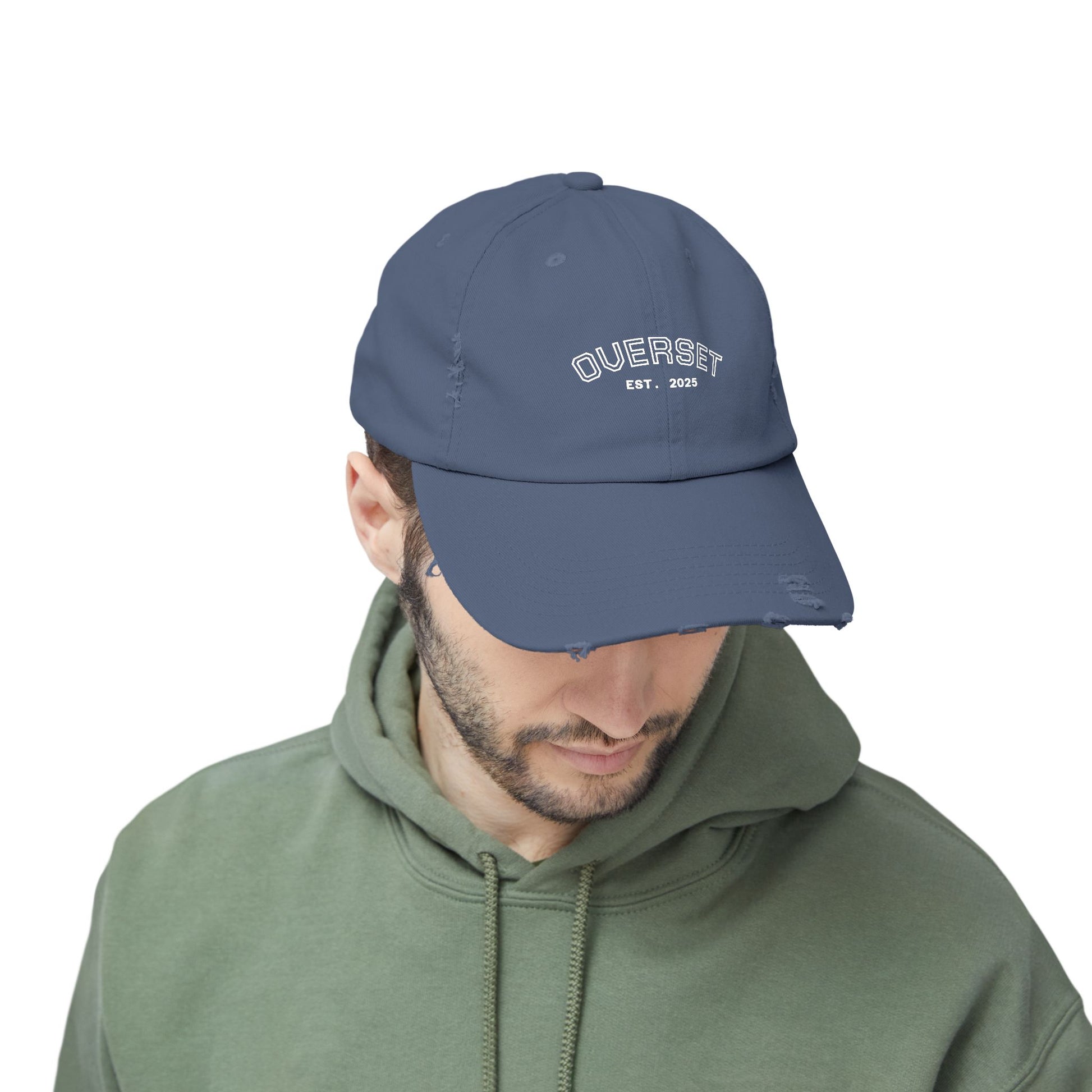 Casquette Distressed Unisexe OVERSET™ – Style Streetwear Effet Vintage, Casual & Tendance