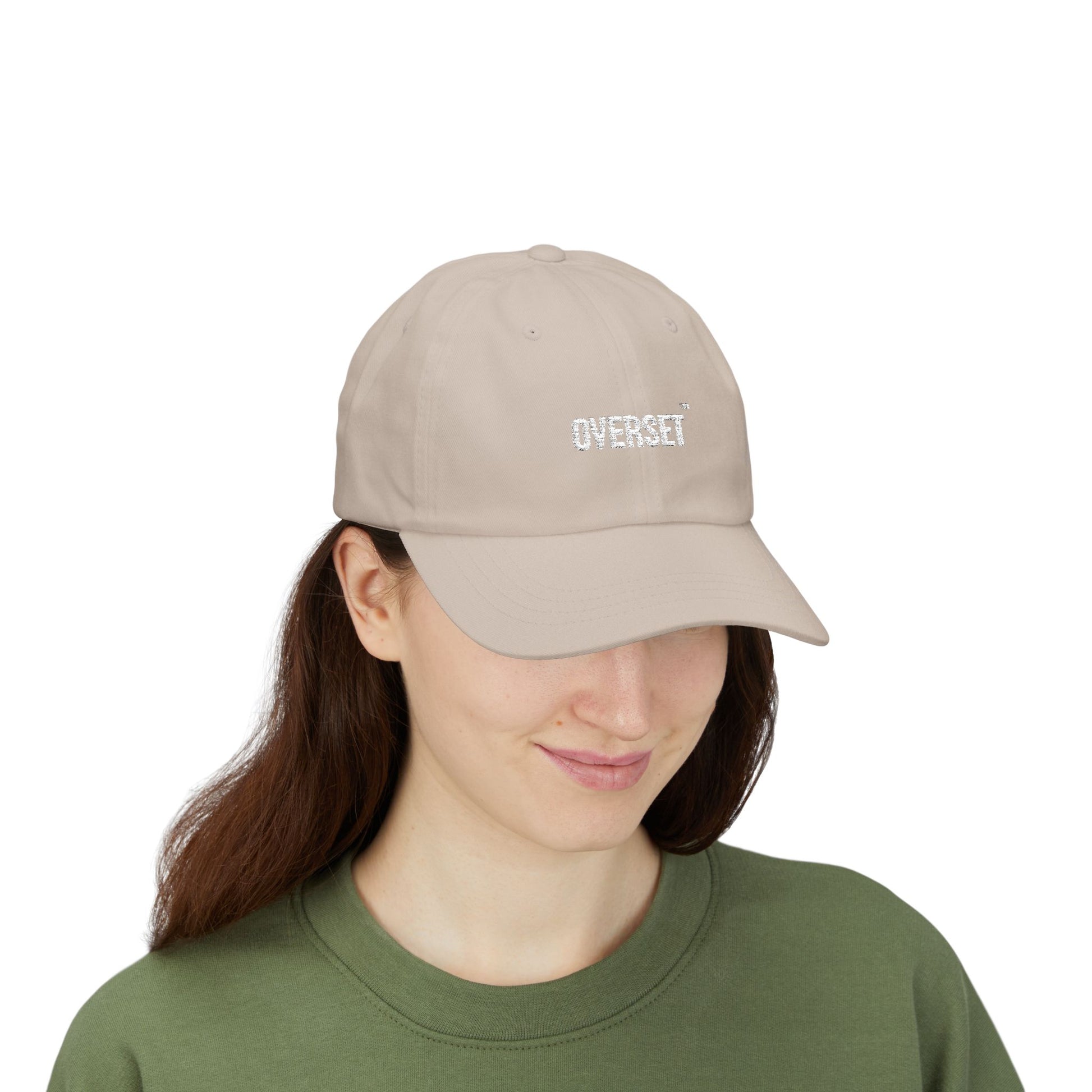Casquette Dad OVERSET™ Classique Brodée – Coton Ajustable Unisexe | Sable