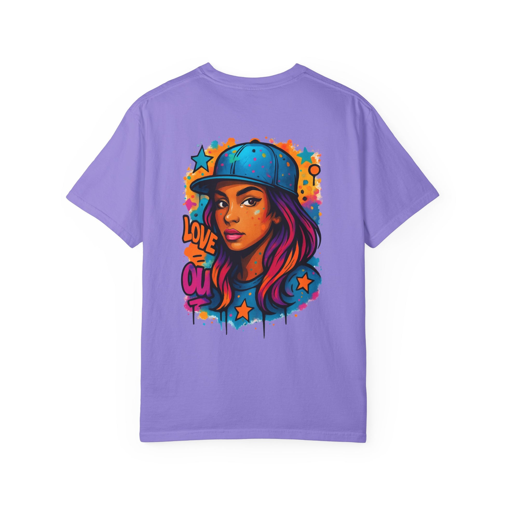 T-shirt Graphique Femme Vibrant – Style Street Art, Amour et Expression