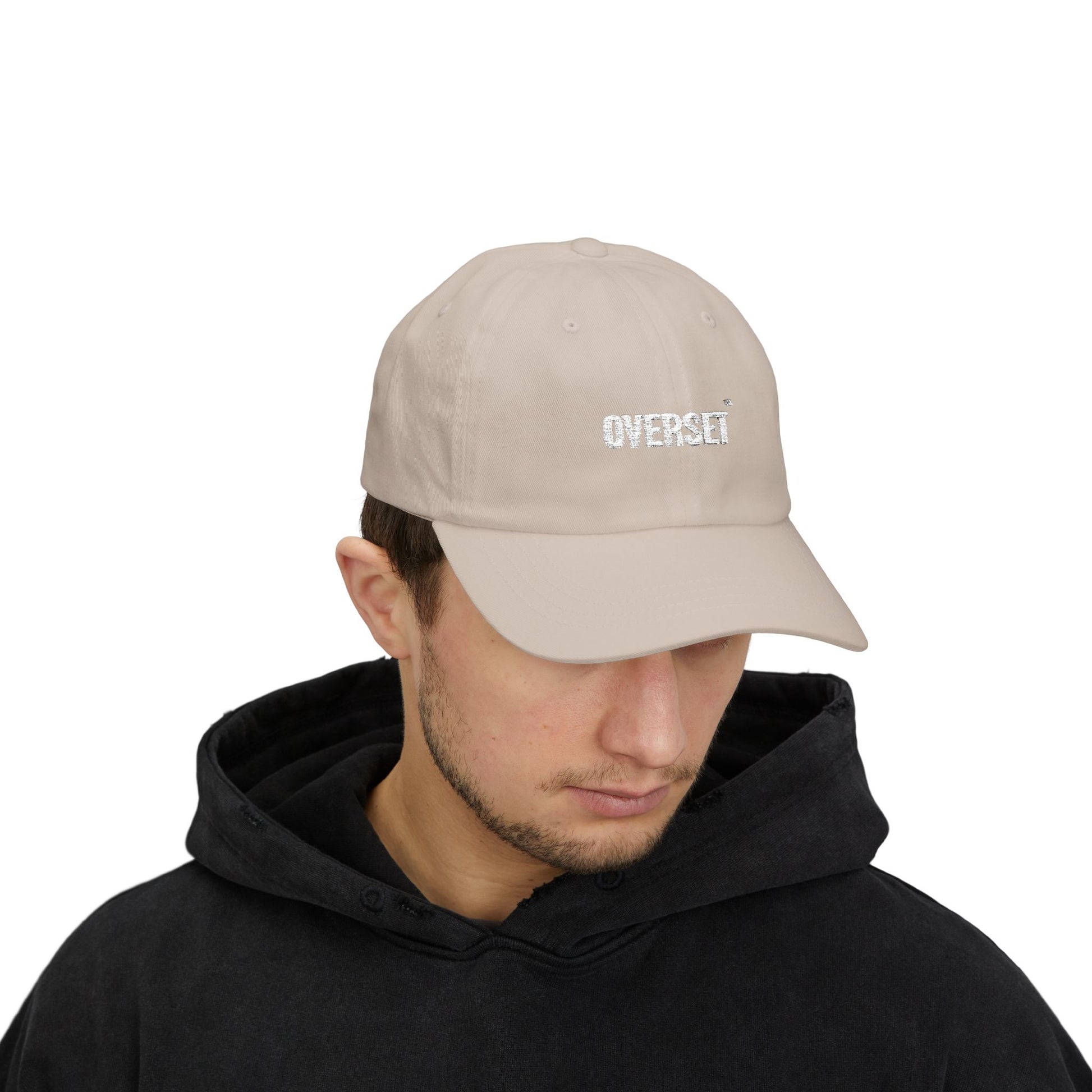 Casquette Dad OVERSET™ Classique Brodée – Coton Ajustable Unisexe | Sable