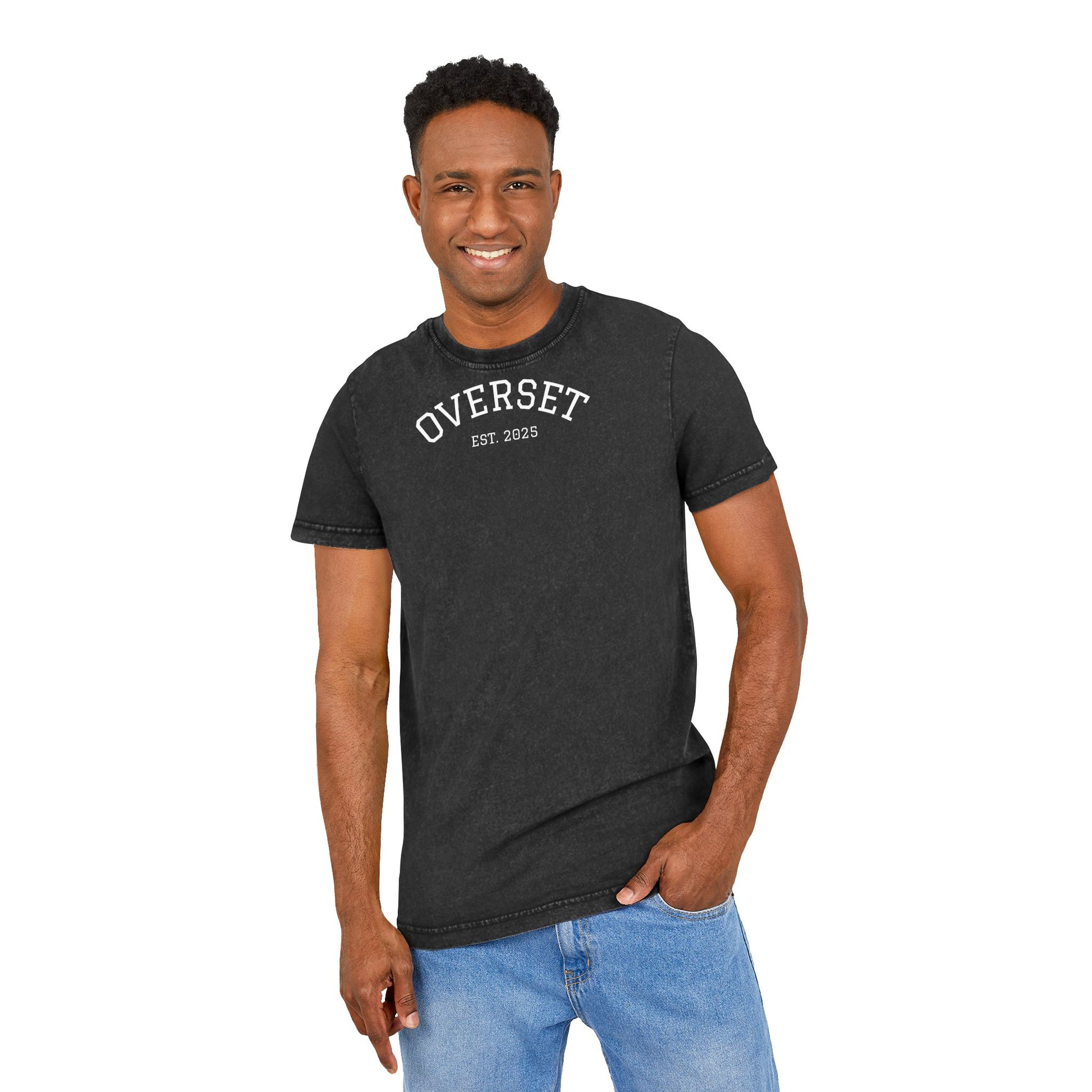 T-shirt unisexe délavé à l’acide – Style vintage et confort au quotidien