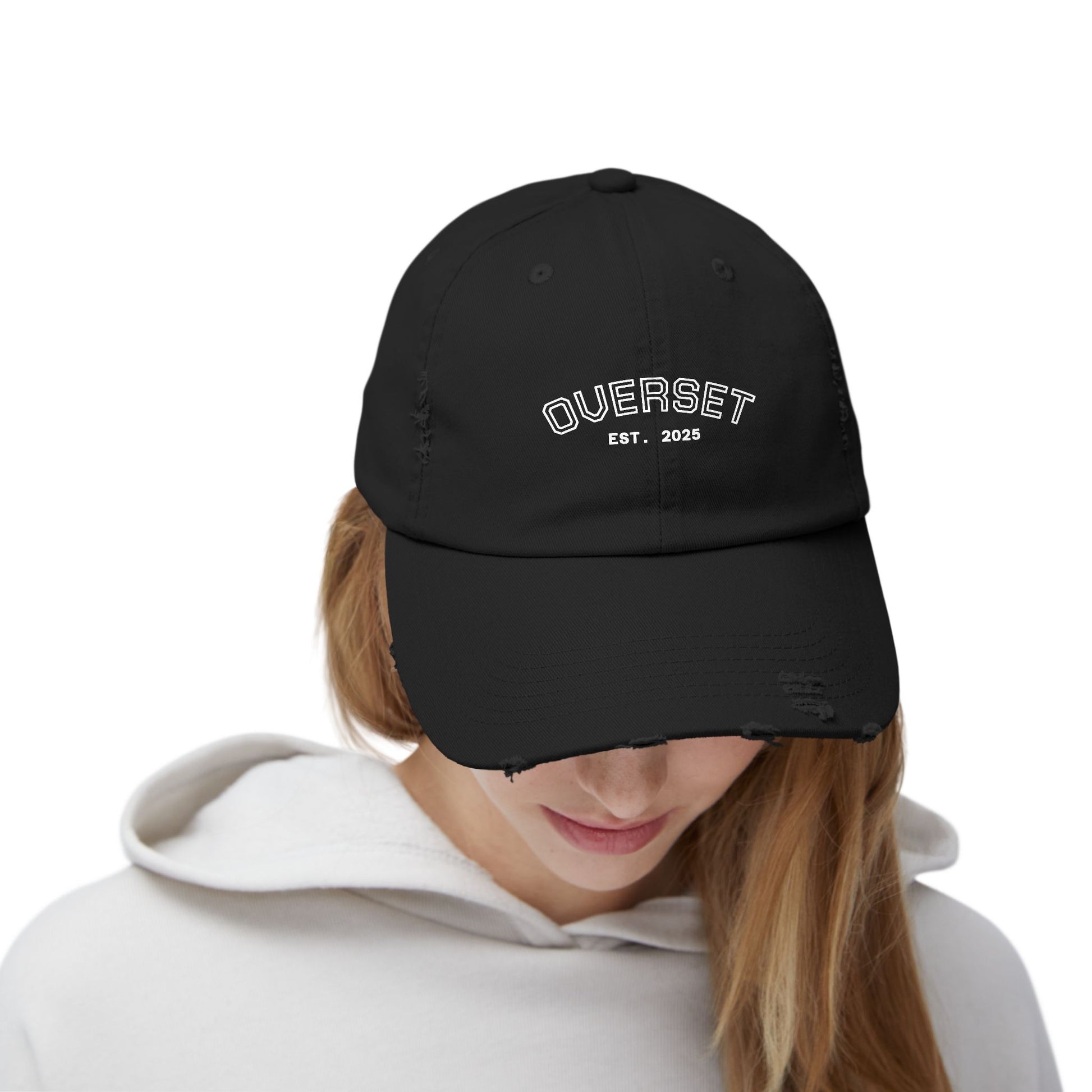 Casquette Distressed Unisexe OVERSET™ – Style Streetwear Effet Vintage, Casual & Tendance