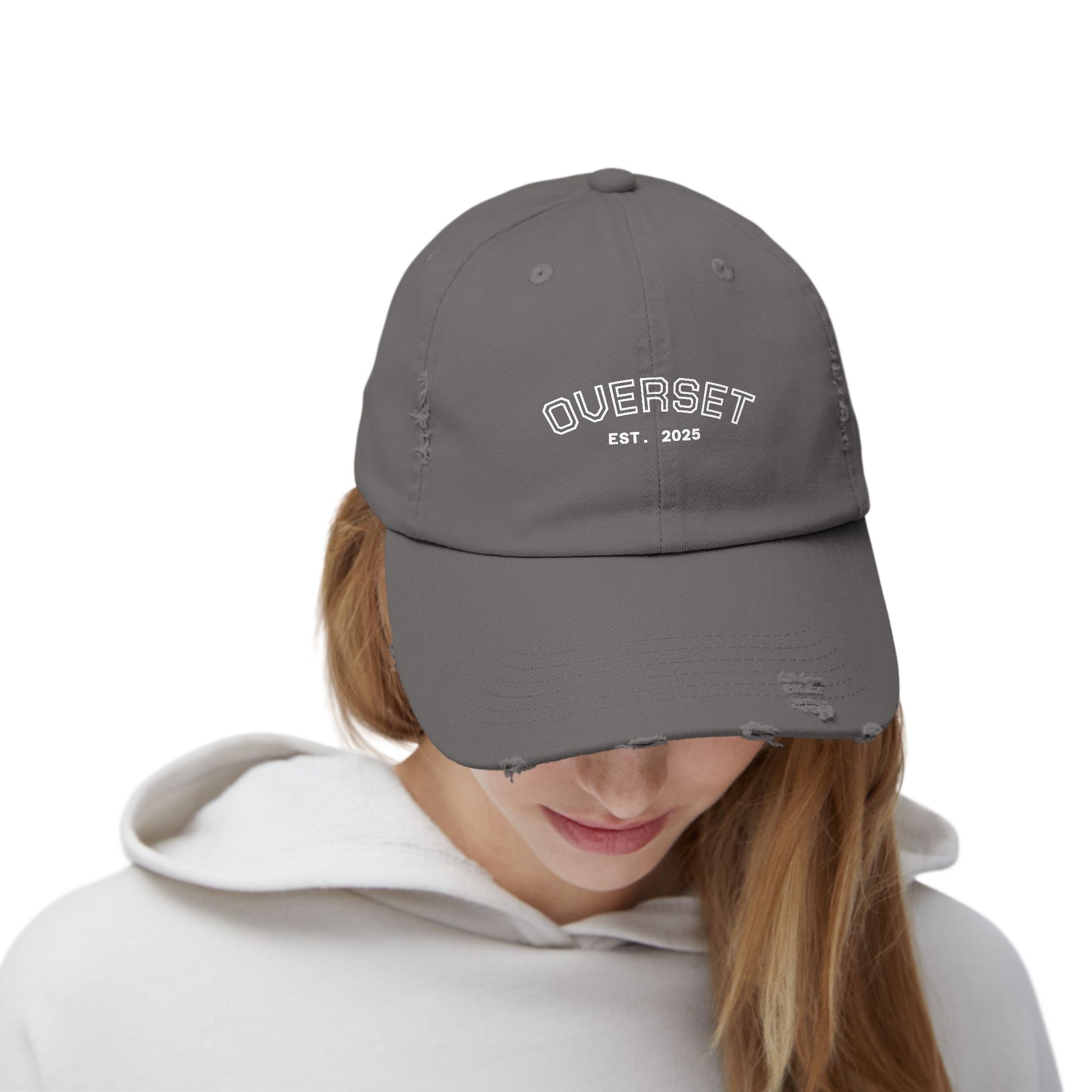 Casquette Distressed Unisexe OVERSET™ – Style Streetwear Effet Vintage, Casual & Tendance