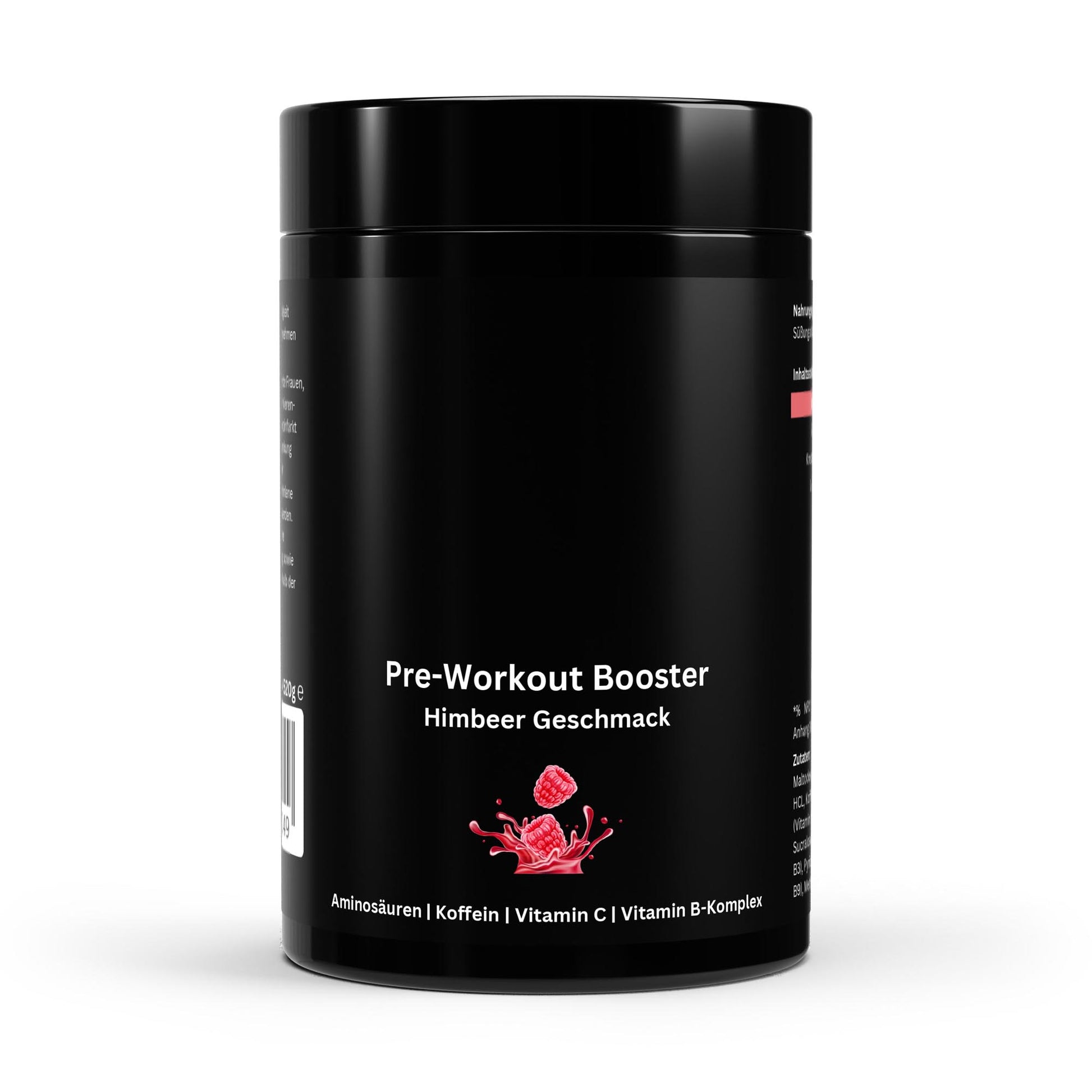 Pre-Workout Booster – Goût Framboise – 520 g | Énergie Explosive avec Caféine, Créatine & Bêta-Alanine