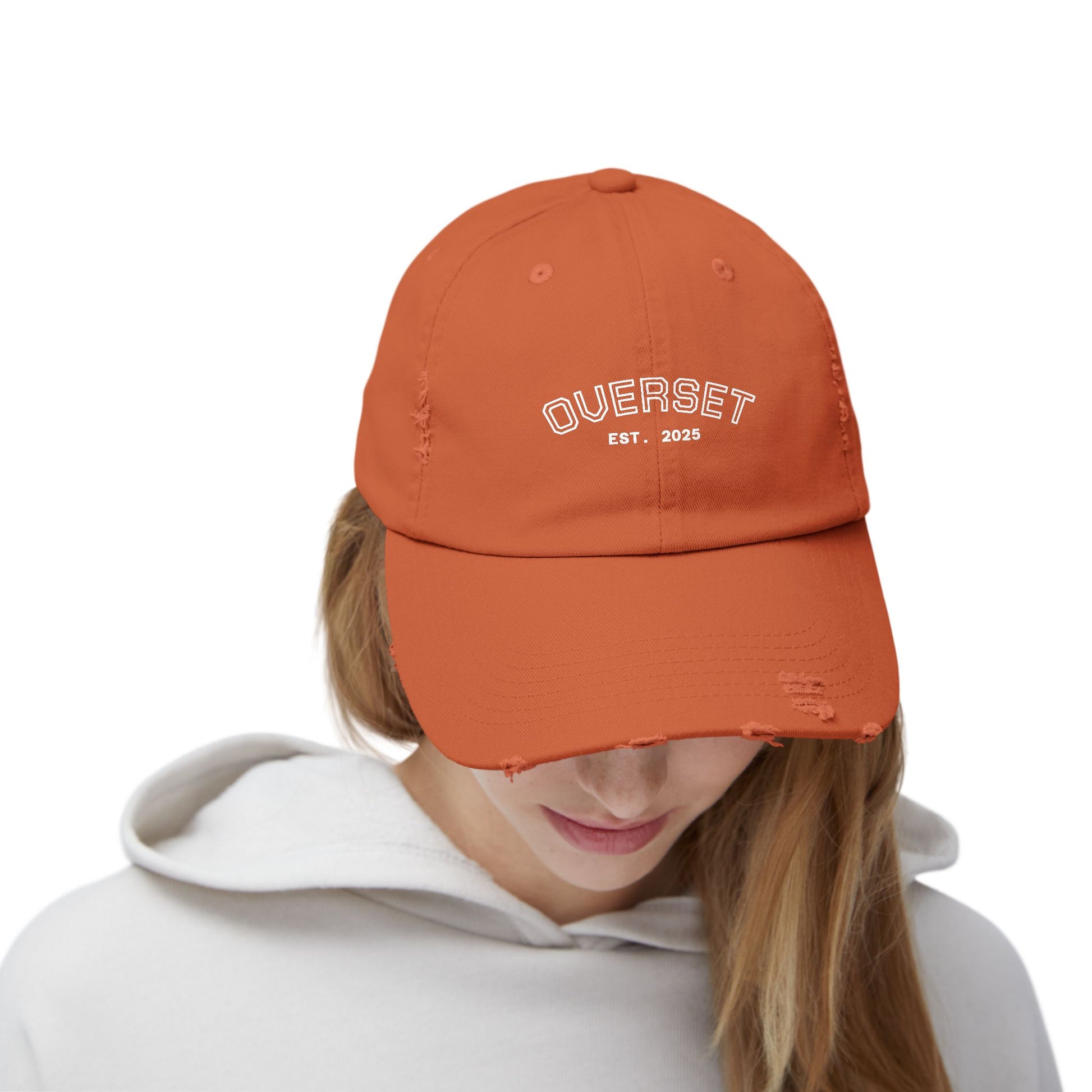 Casquette Distressed Unisexe OVERSET™ – Style Streetwear Effet Vintage, Casual & Tendance