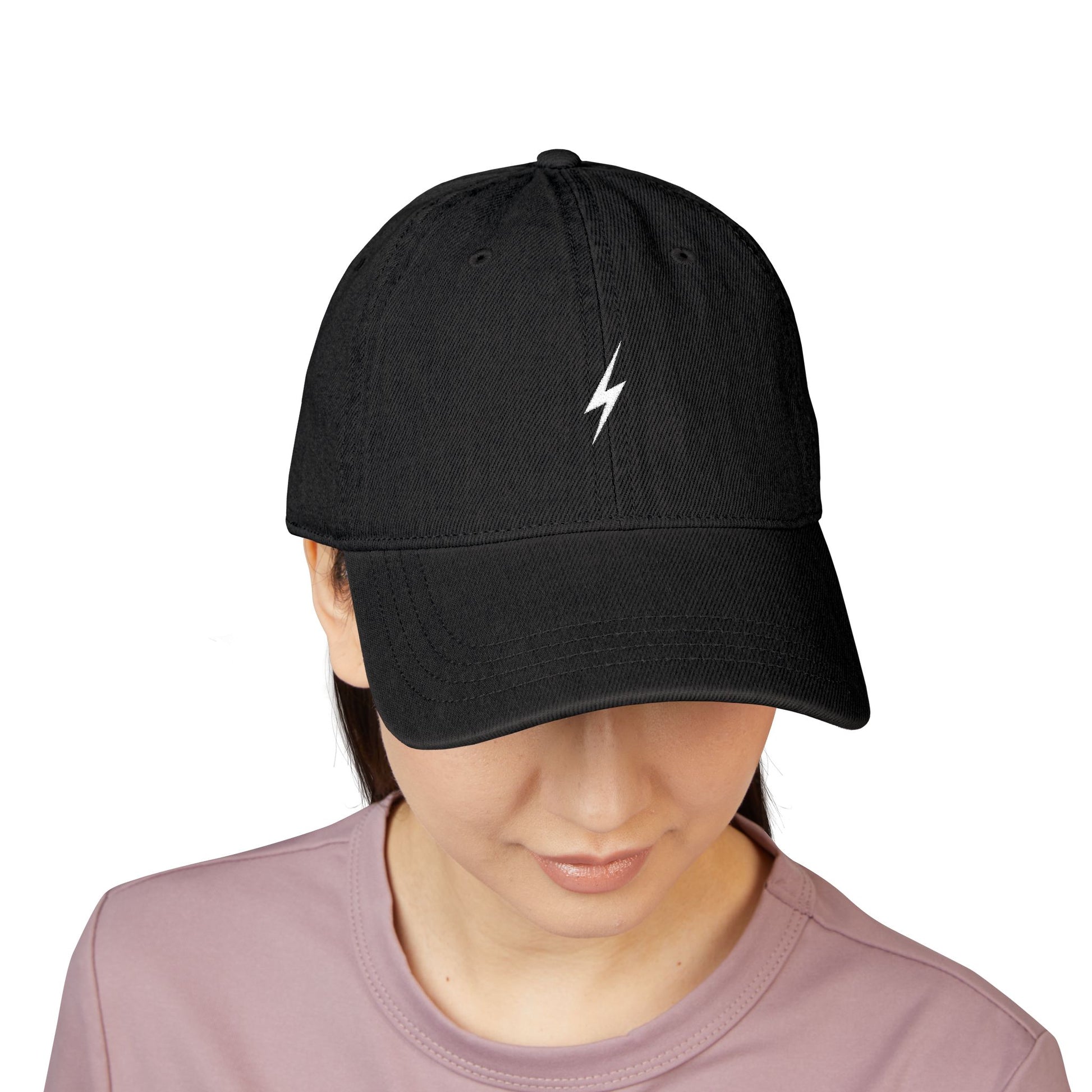 Casquette Éclair OVERSET™ – 100 % Coton, Style Streetwear Unisexe | Bleu Denim