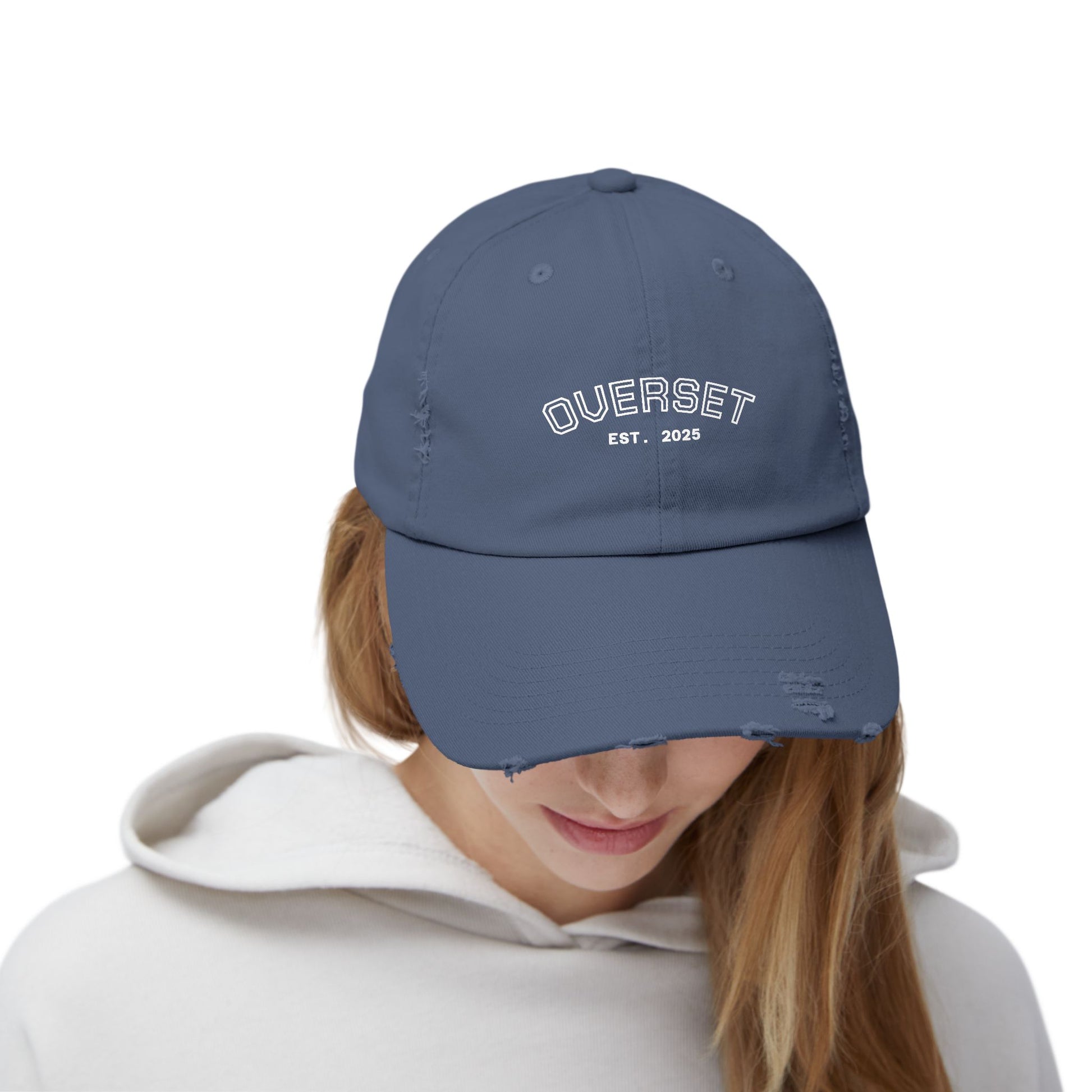 Casquette Distressed Unisexe OVERSET™ – Style Streetwear Effet Vintage, Casual & Tendance