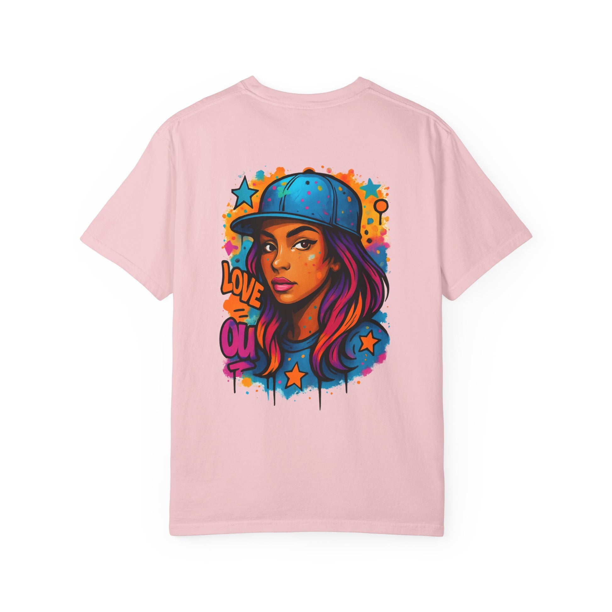 T-shirt Graphique Femme Vibrant – Style Street Art, Amour et Expression