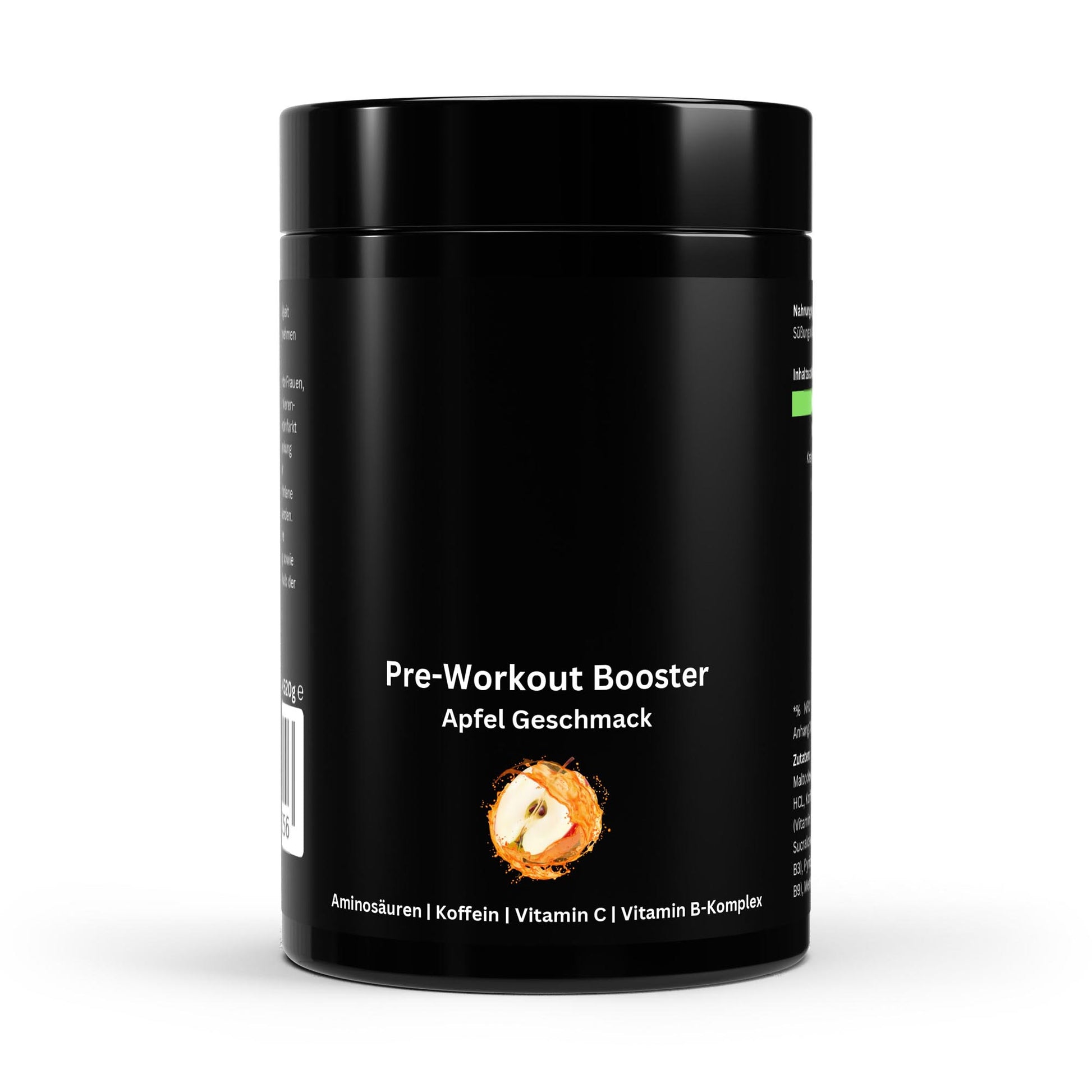 Pre-Workout Booster – Goût Pomme – 520 g | Énergie, Force & Endurance | Avec Caféine, Créatine et Bêta-Alanine