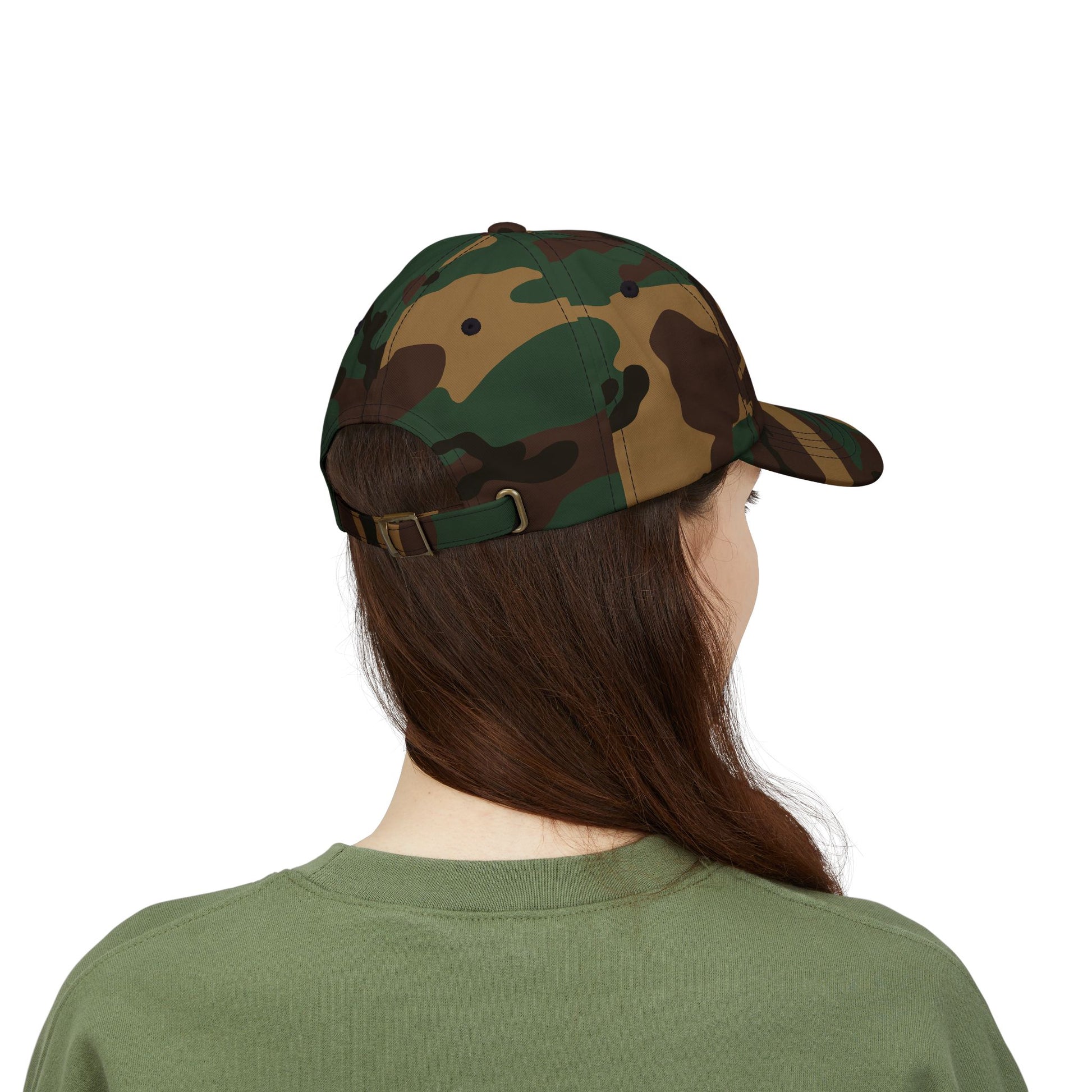 Casquette Dad OVERSET™ Classique Brodée – Coton Ajustable Unisexe | Green Camo & Khaki