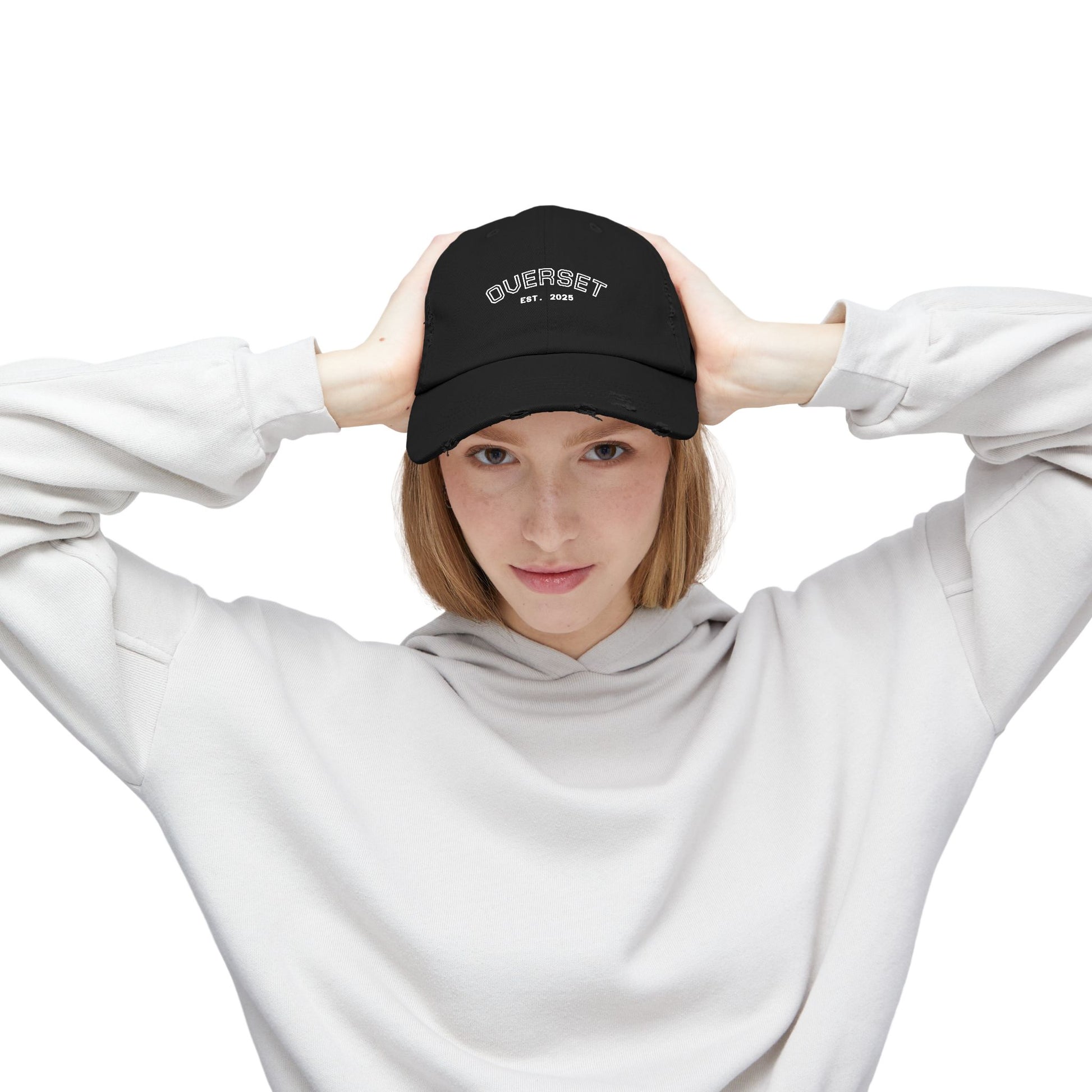 Casquette Distressed Unisexe OVERSET™ – Style Streetwear Effet Vintage, Casual & Tendance