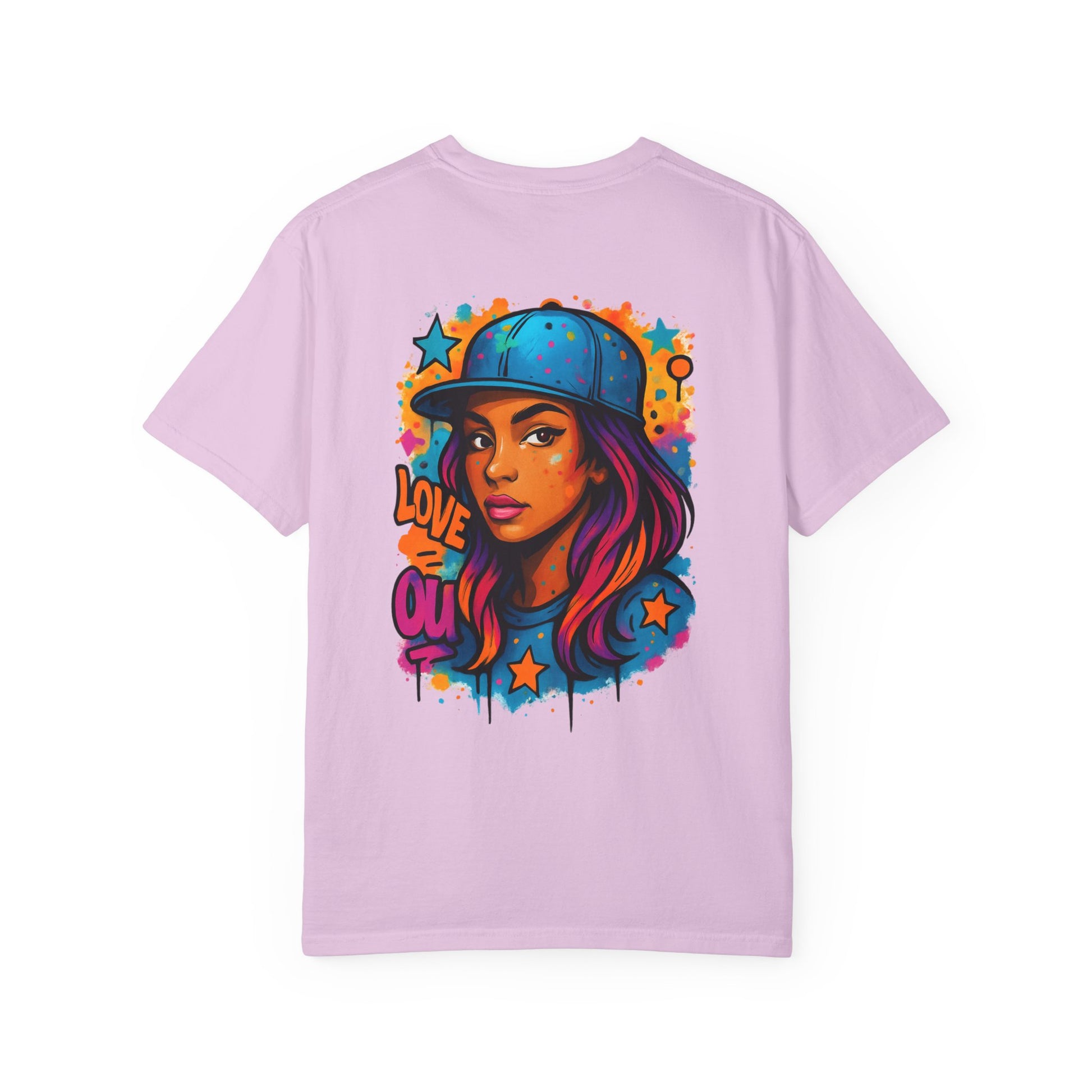 T-shirt Graphique Femme Vibrant – Style Street Art, Amour et Expression
