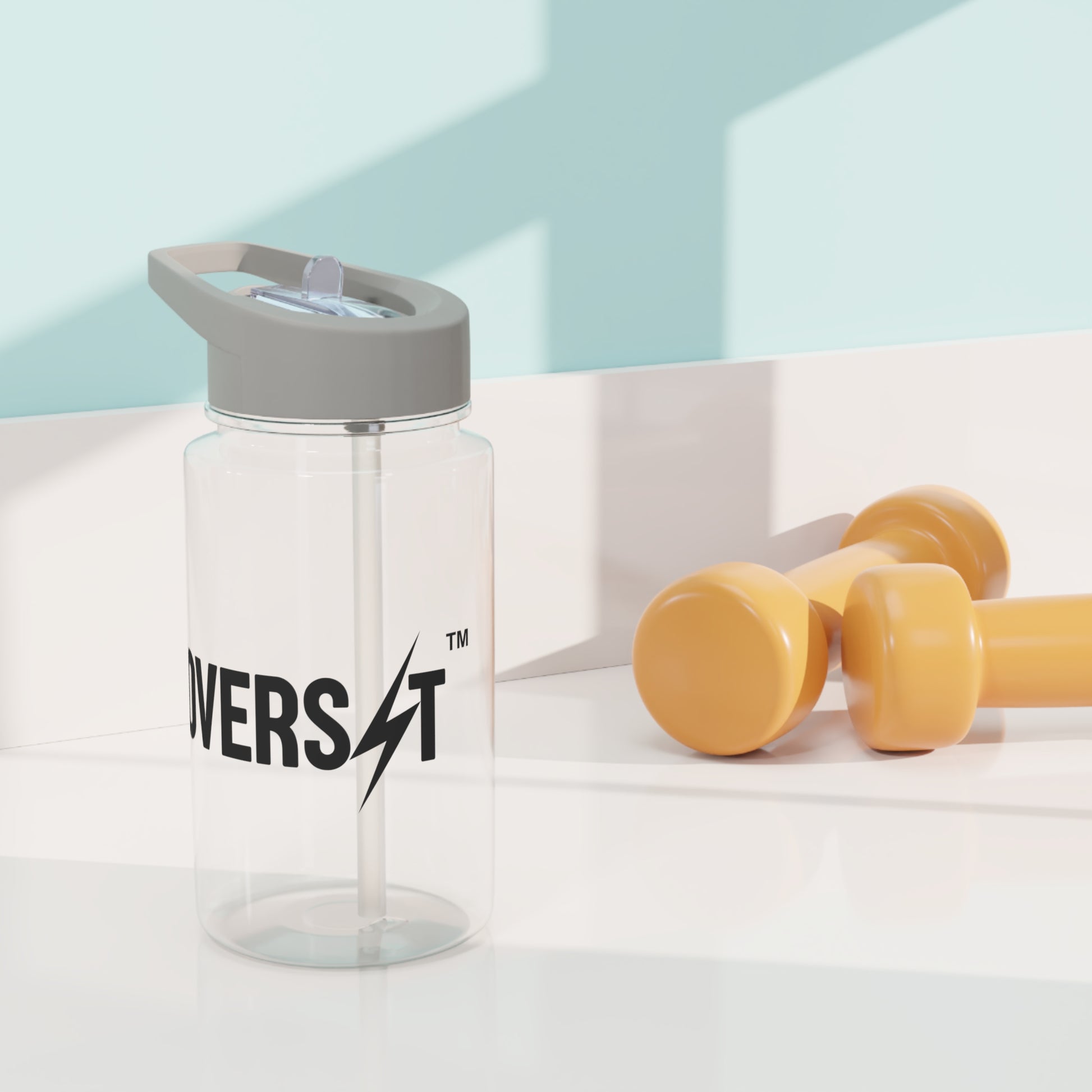 OVERSET™ HYDRA | Bouteille en Tritan sans BPA avec paille | Transparent