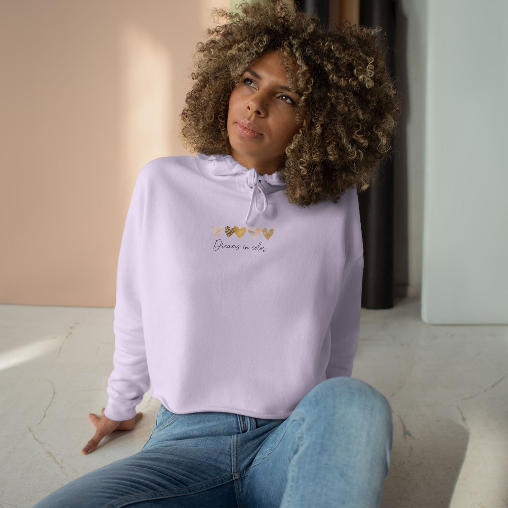 Hoodie Court Femme Love Heart