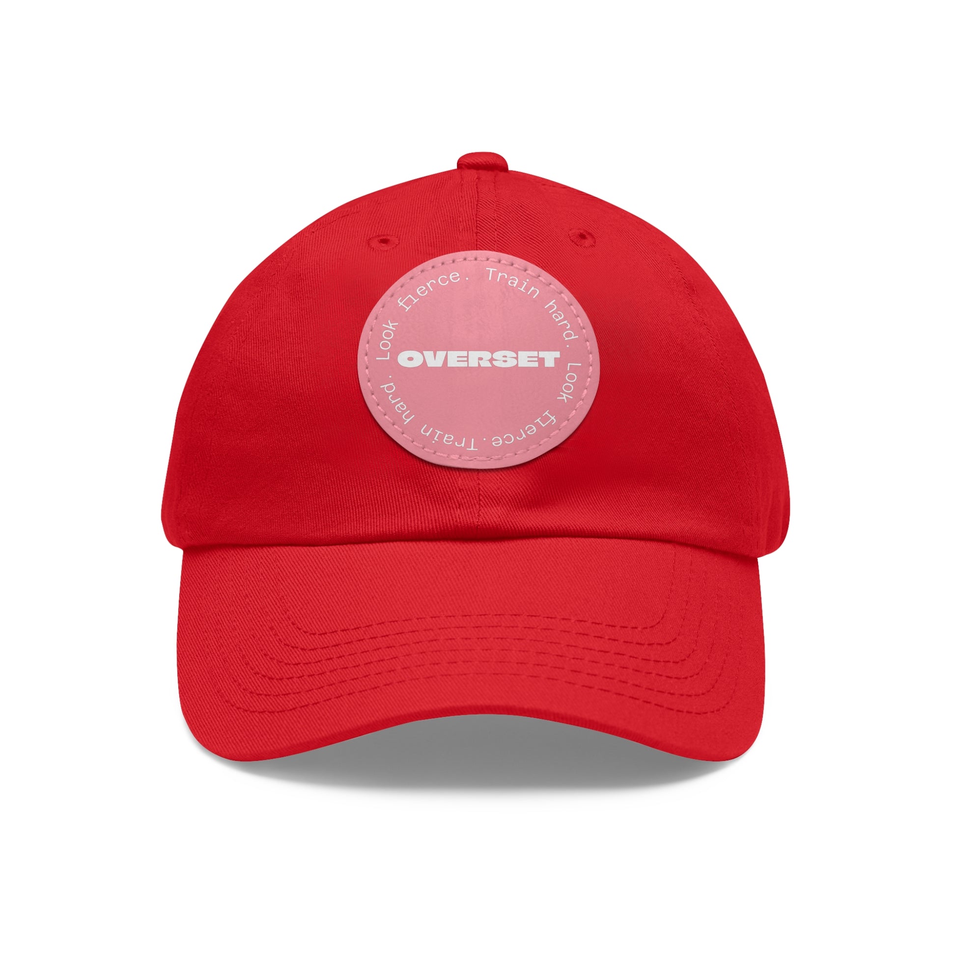 Casquette Dad Style Casual OVERSET™ – Patch Cuir Vegan et Broderie “Train Hard Look Fierce”, Unisexe | Divers Coloris