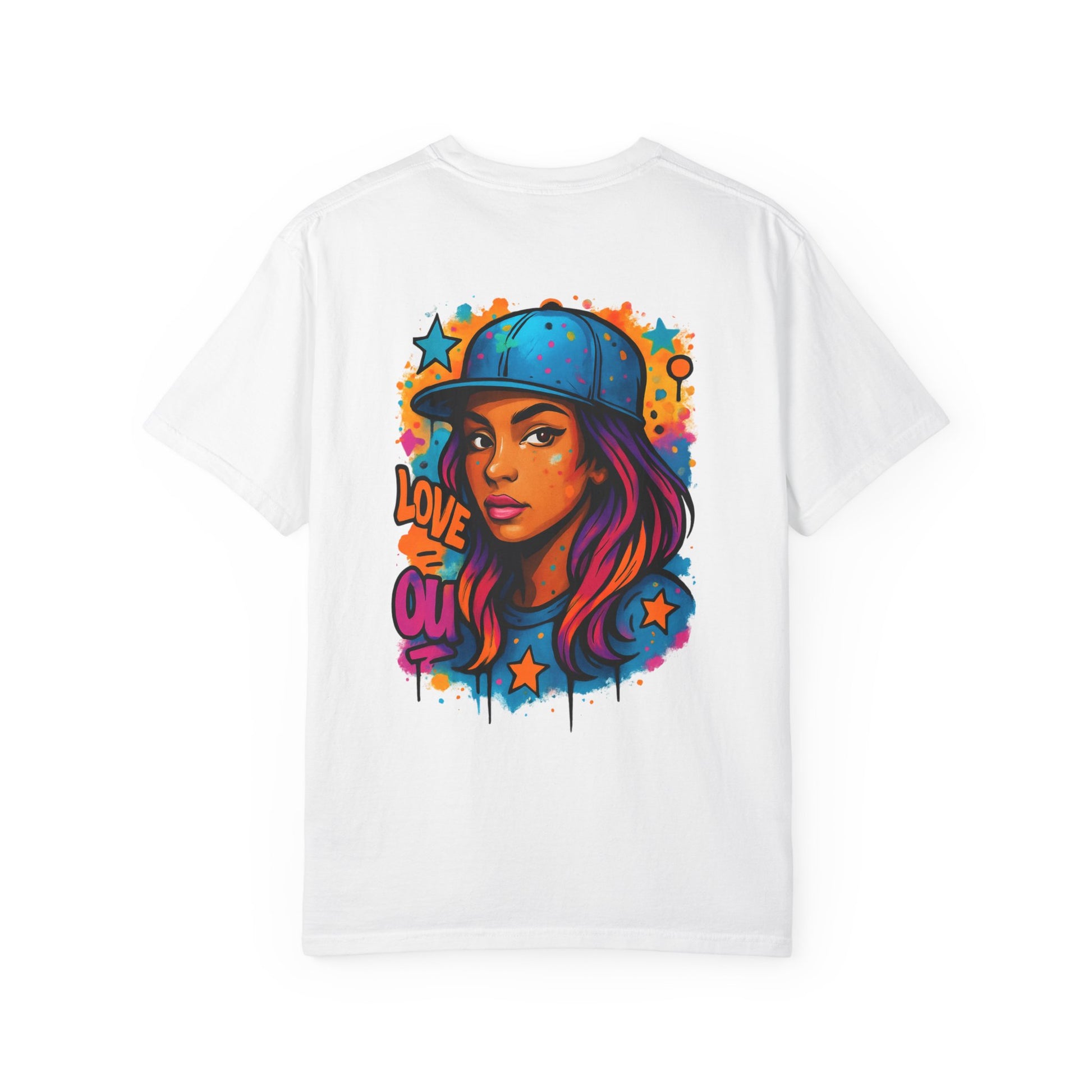 T-shirt Graphique Femme Vibrant – Style Street Art, Amour et Expression