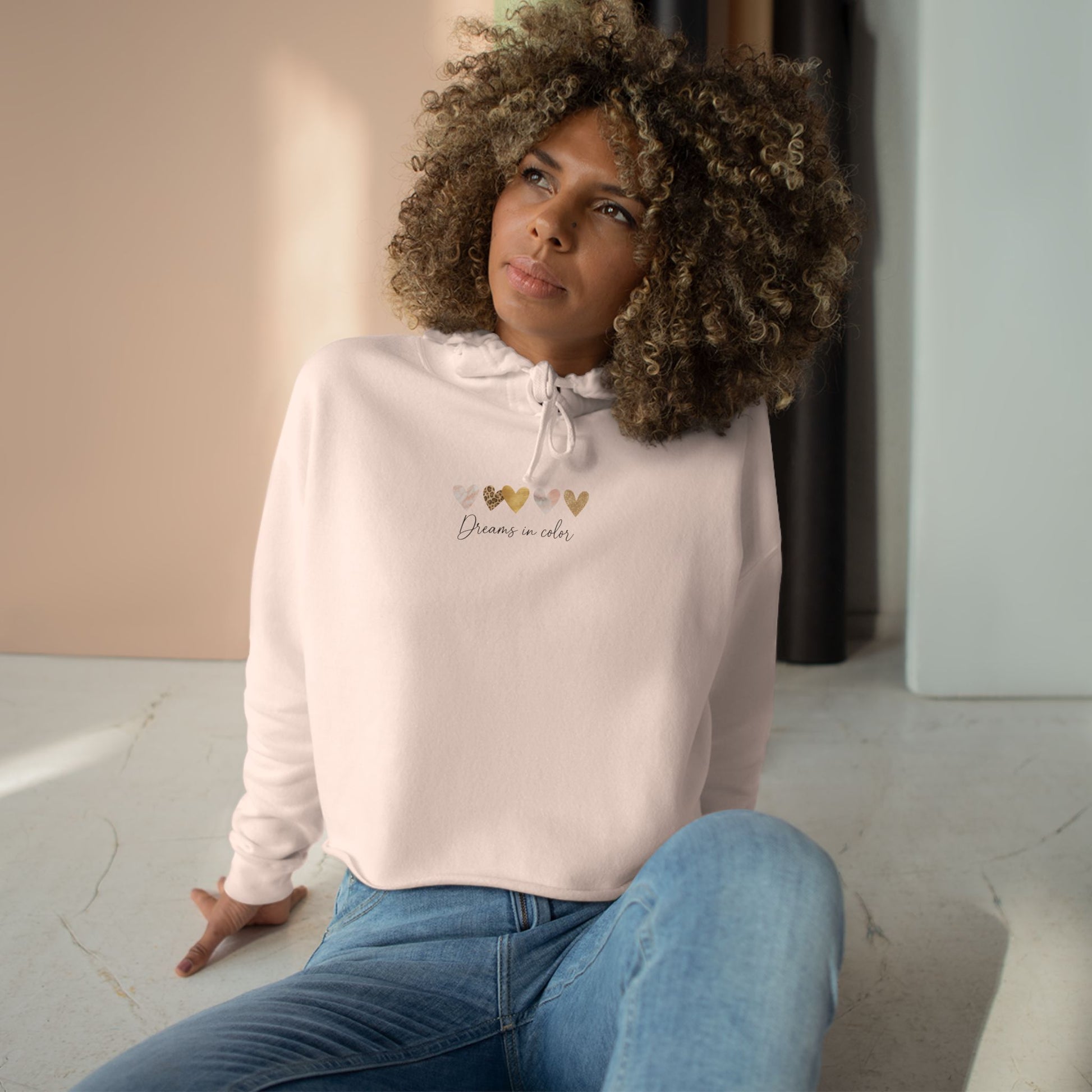 Hoodie Court Femme Love Heart