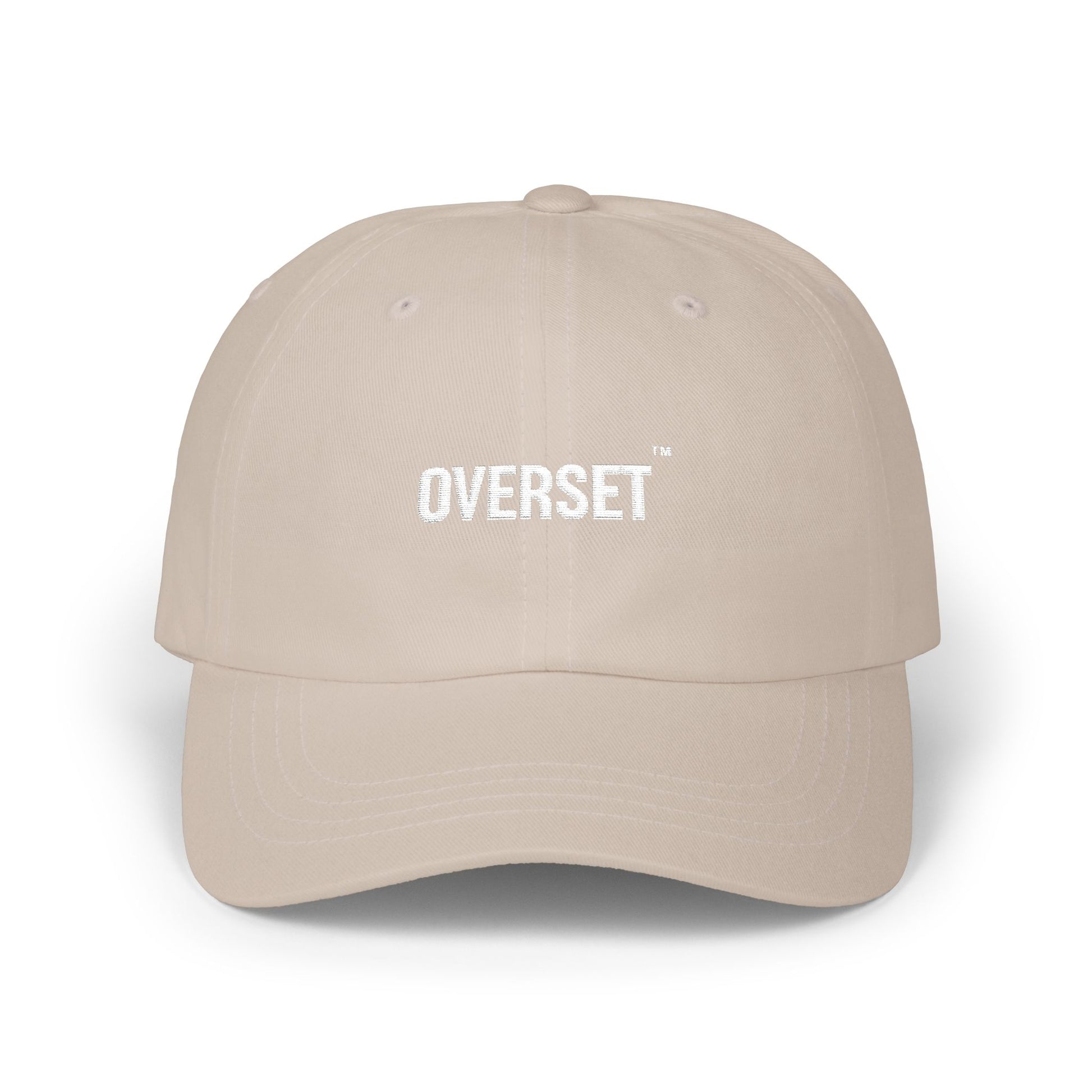 Casquette Dad OVERSET™ Classique Brodée – Coton Ajustable Unisexe | Sable