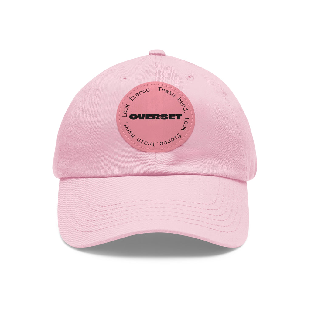 Casquette Dad Style Casual OVERSET™ – Patch Cuir Vegan et Broderie “Train Hard Look Fierce”, Unisexe | Divers Coloris