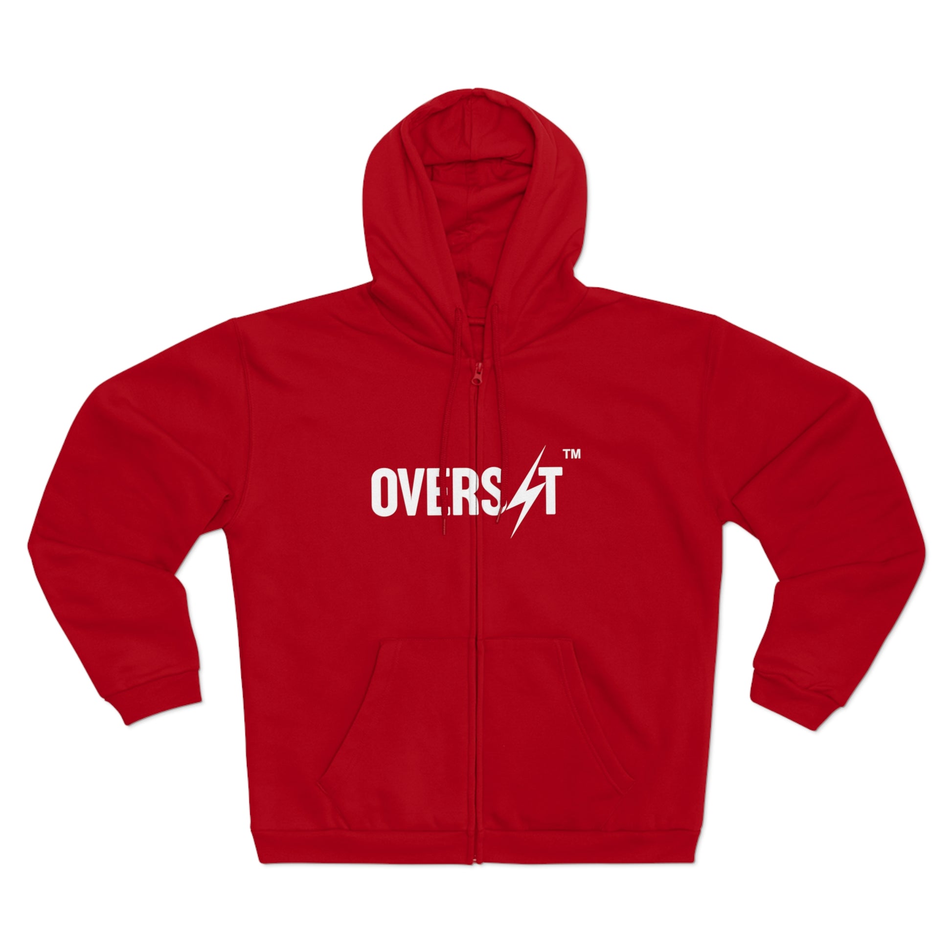 Hoodie Zippé Unisexe – OVERSET Logo – Streetwear & Motivation Sport