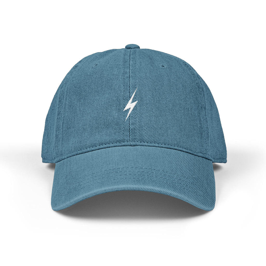 Casquette Éclair OVERSET™ – 100 % Coton, Style Streetwear Unisexe | Bleu Denim