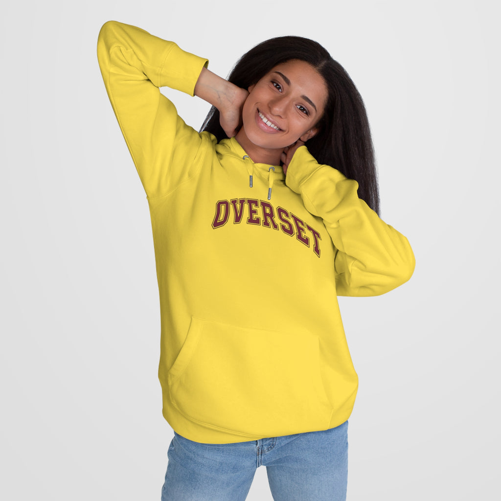 Sweat à Capuche Overset – Logo Arqué Vintage Style Universitaire