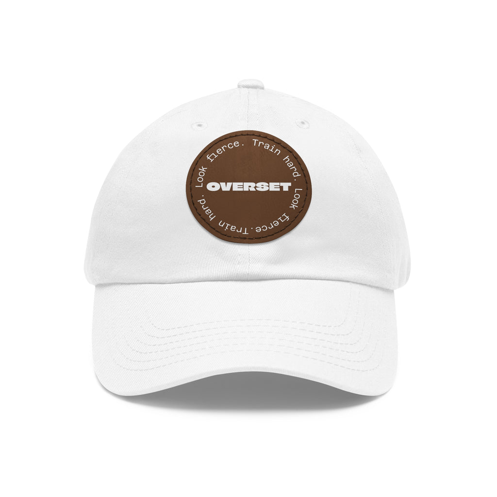 Casquette Dad Style Casual OVERSET™ – Patch Cuir Vegan et Broderie “Train Hard Look Fierce”, Unisexe | Divers Coloris