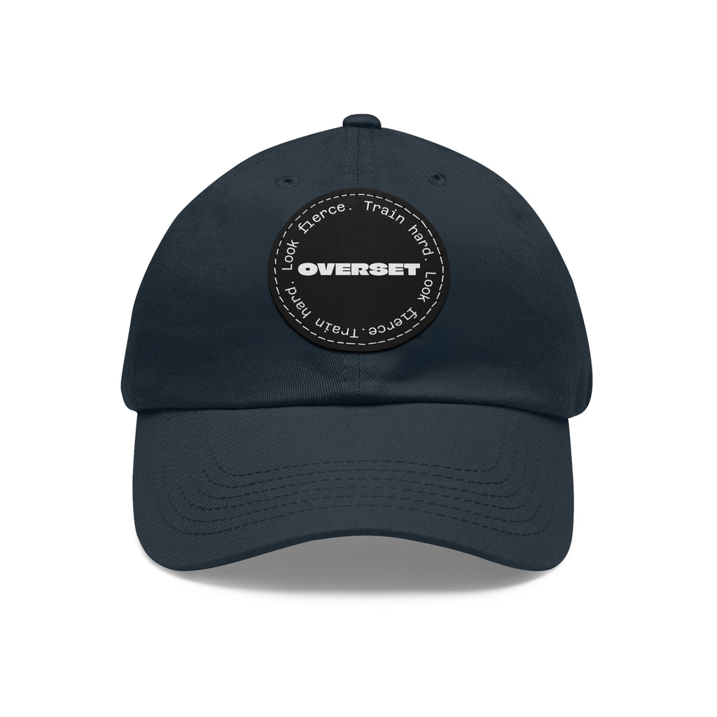 Casquette Dad Style Casual OVERSET™ – Patch Cuir Vegan et Broderie “Train Hard Look Fierce”, Unisexe | Divers Coloris
