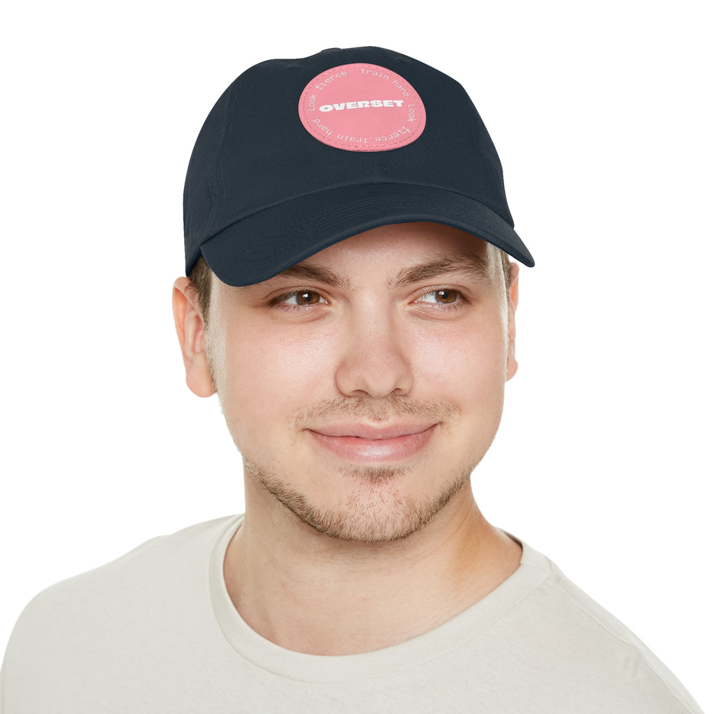 Casquette Dad Style Casual OVERSET™ – Patch Cuir Vegan et Broderie “Train Hard Look Fierce”, Unisexe | Divers Coloris