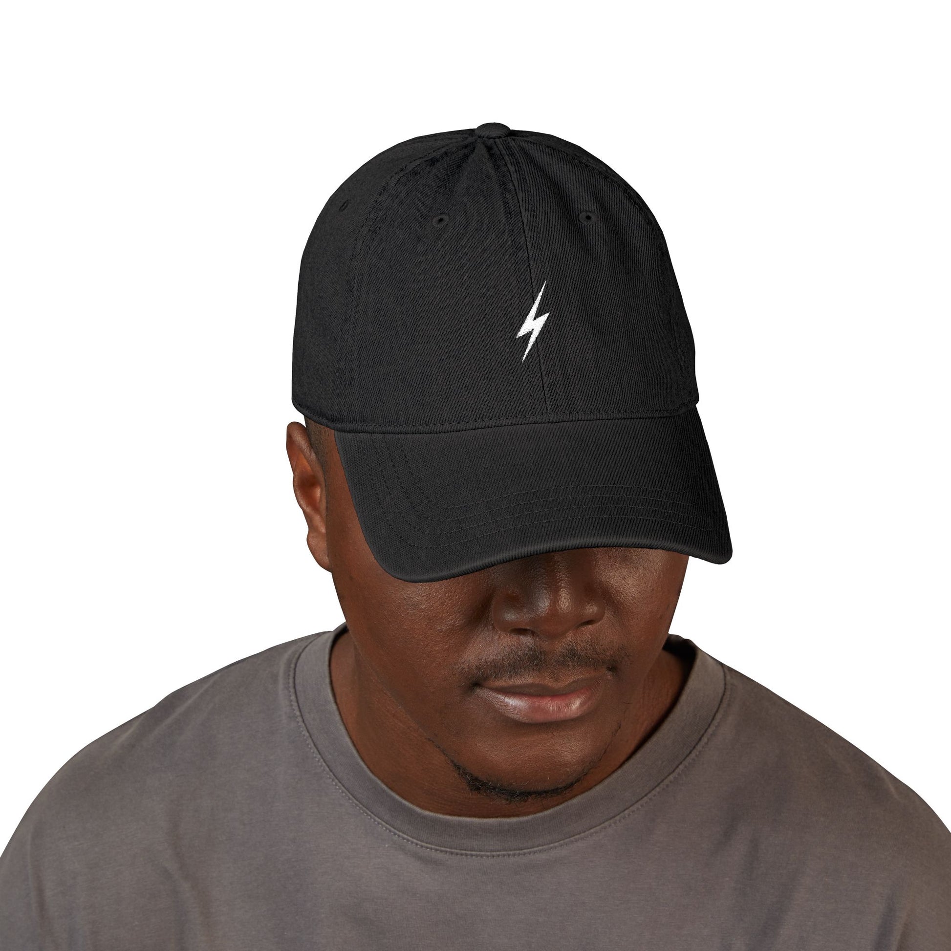 Casquette Éclair OVERSET™ – 100 % Coton, Style Streetwear Unisexe | Bleu Denim