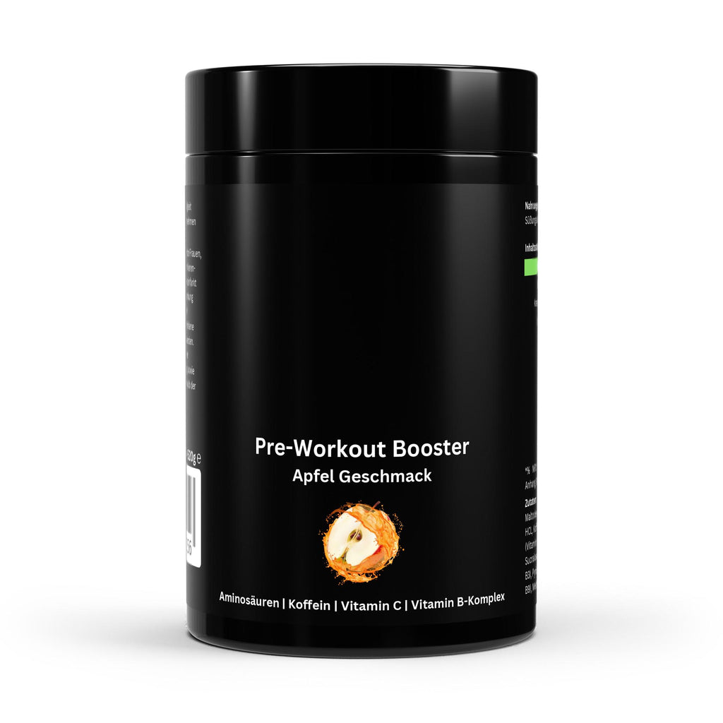 Pre-Workout Booster – Goût Pomme – 520 g | Énergie, Force & Endurance | Avec Caféine, Créatine et Bêta-Alanine
