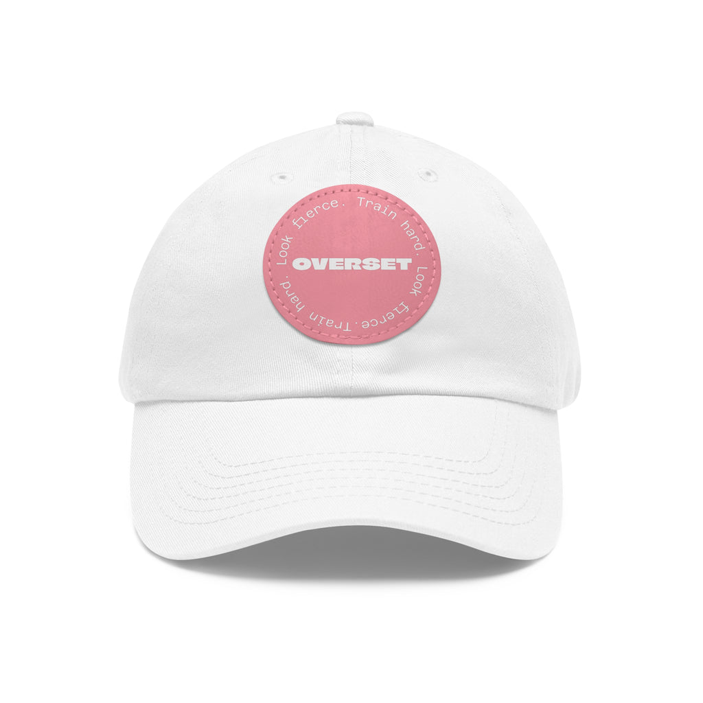 Casquette Dad Style Casual OVERSET™ – Patch Cuir Vegan et Broderie “Train Hard Look Fierce”, Unisexe | Divers Coloris