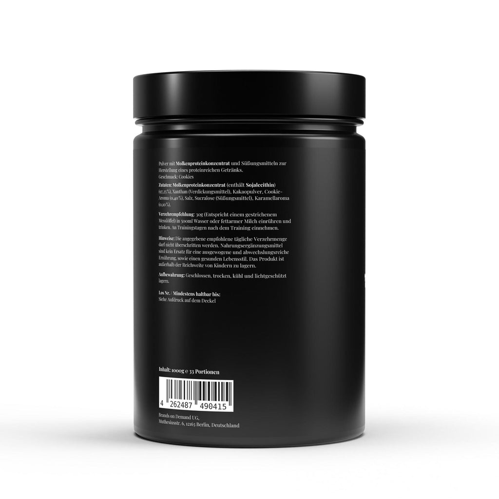 Whey Protéine en Poudre – Goût Cookies – 1 000 g | Complément Alimentaire pour Musculation