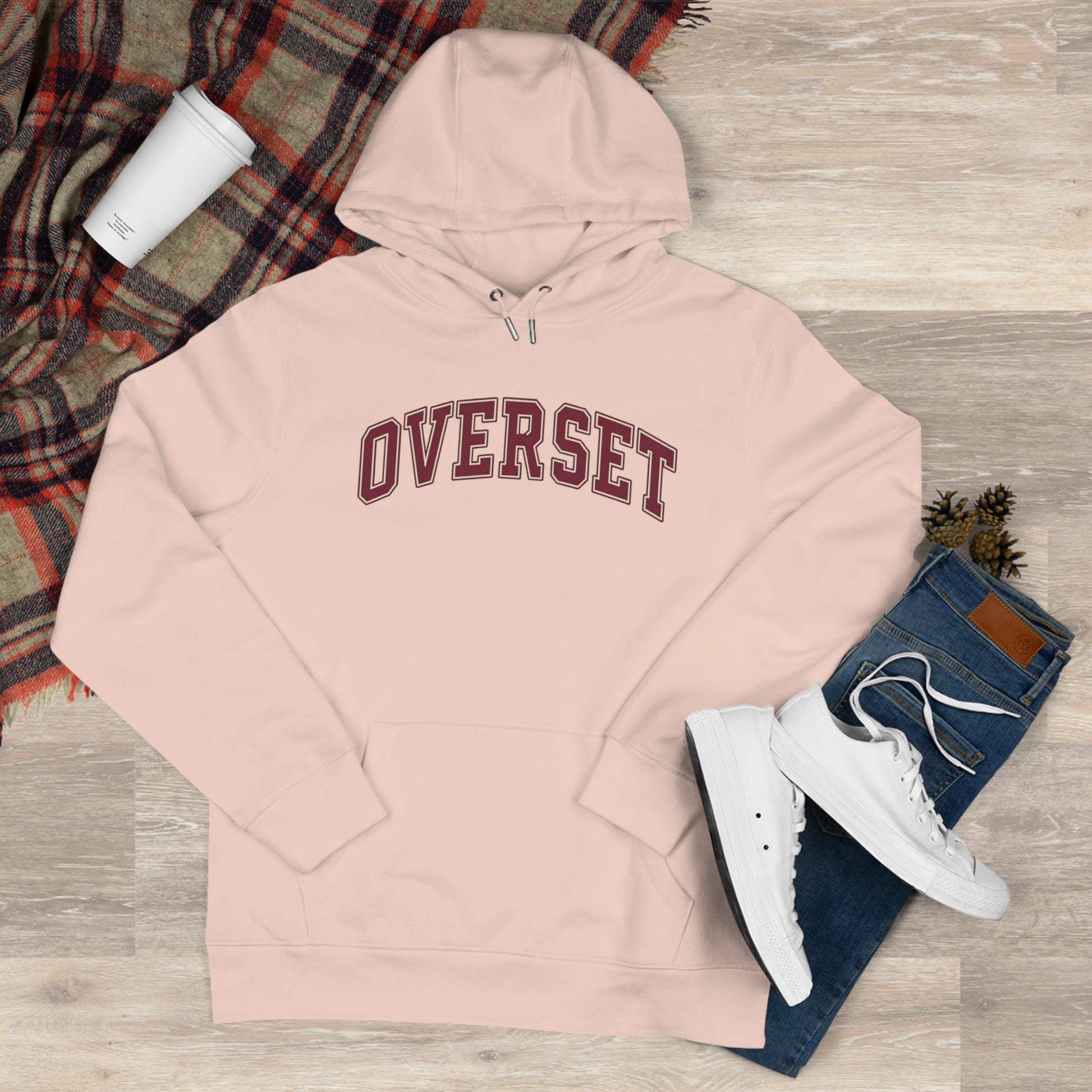 Sweat à Capuche Overset – Logo Arqué Vintage Style Universitaire