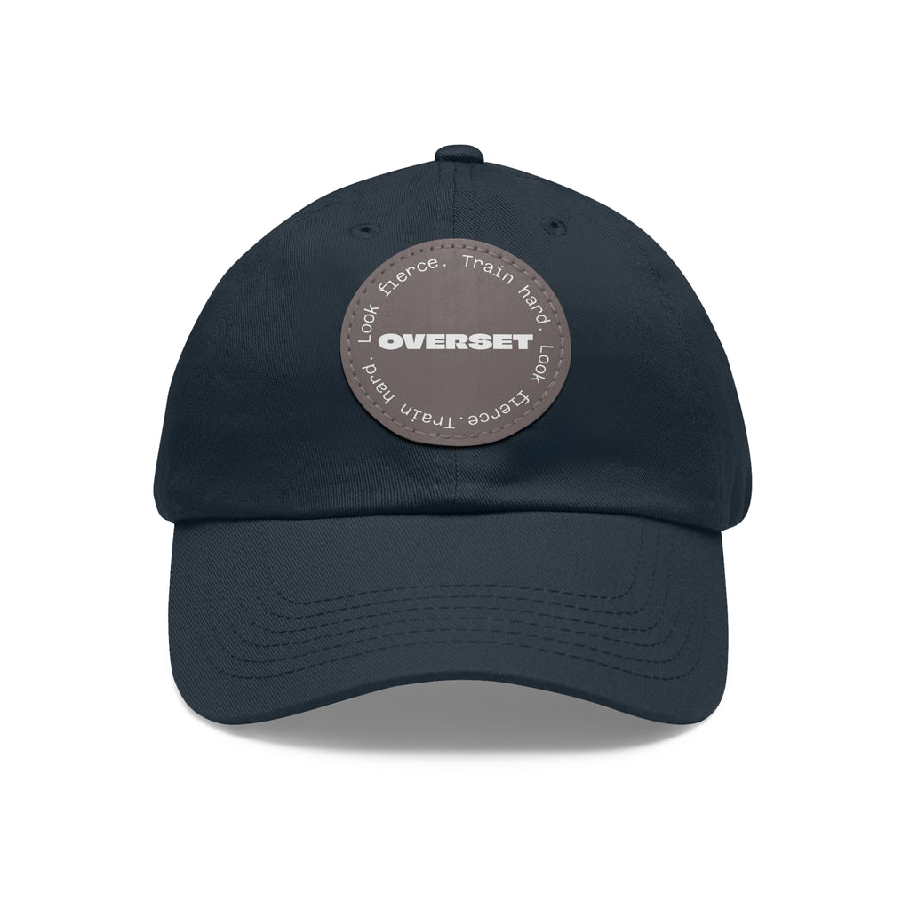Casquette Dad Style Casual OVERSET™ – Patch Cuir Vegan et Broderie “Train Hard Look Fierce”, Unisexe | Divers Coloris